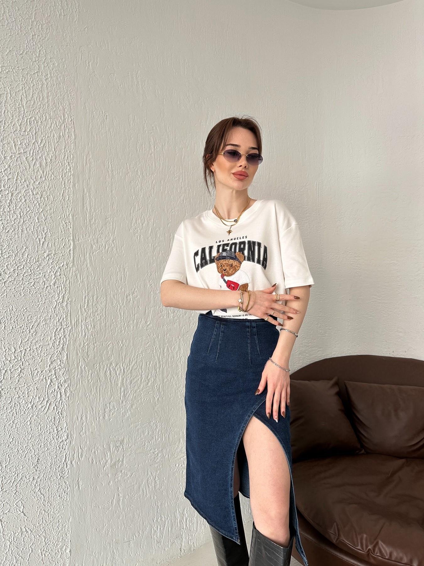 California Baskılı Tişört BEYAZ