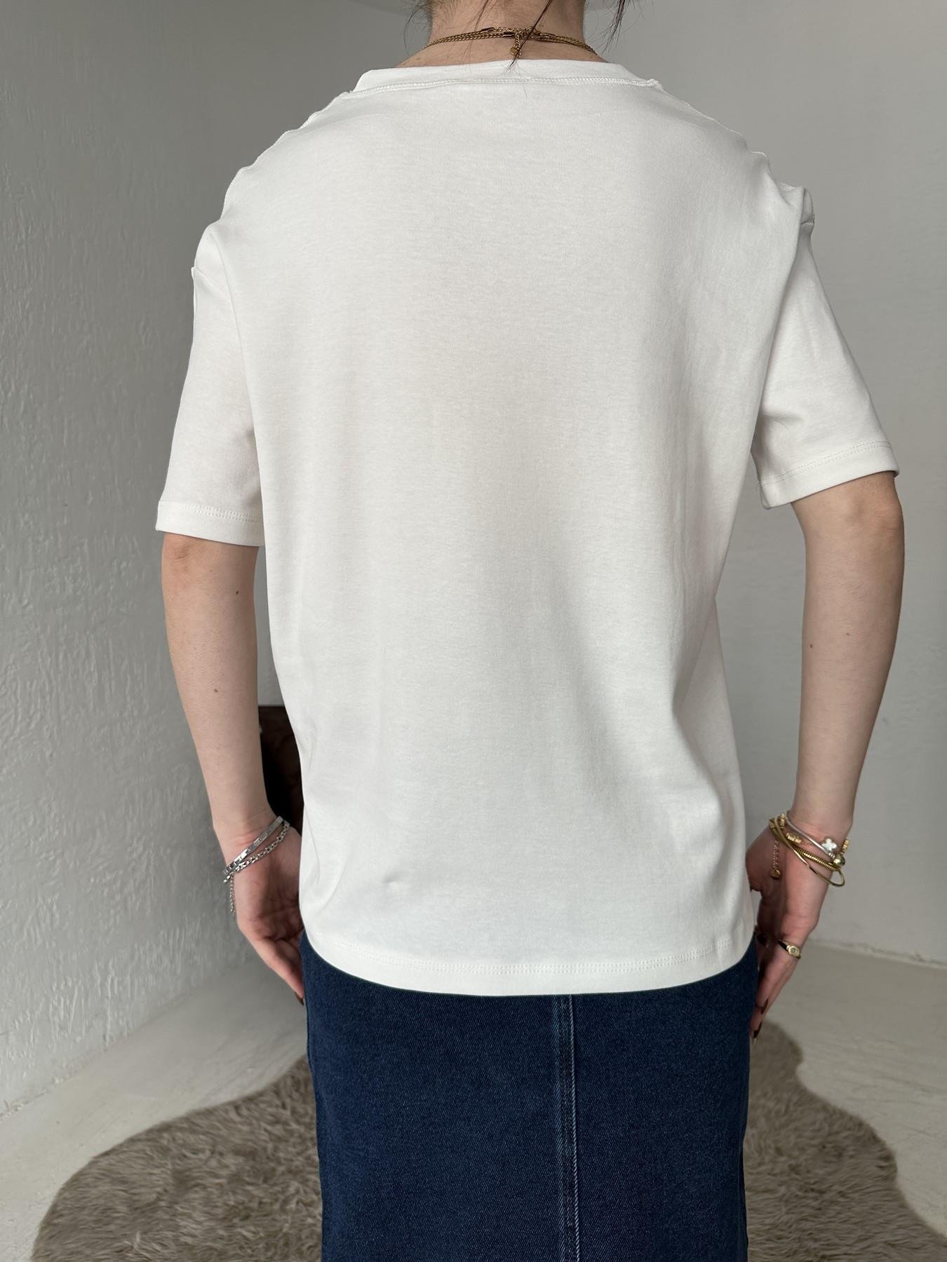 California Baskılı Tişört BEYAZ