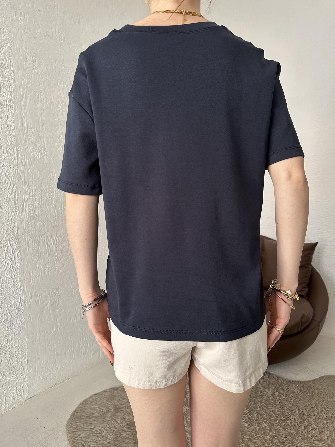 California Baskılı Tişört LACİVERT