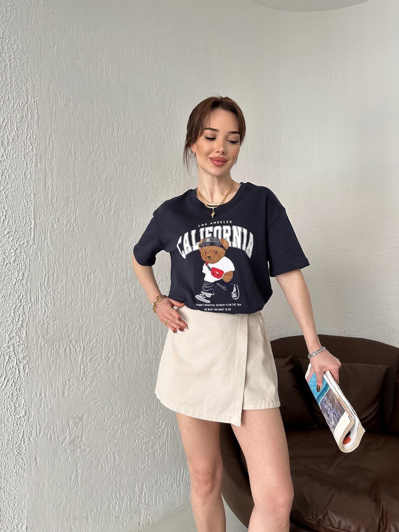 California Baskılı Tişört LACİVERT