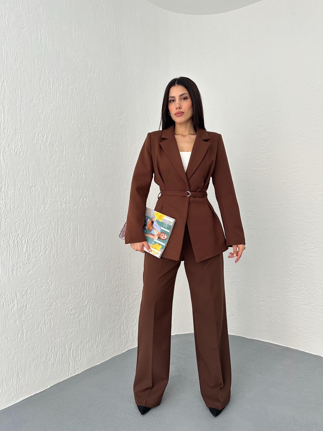 Ceket Pantolon Takım Kahve