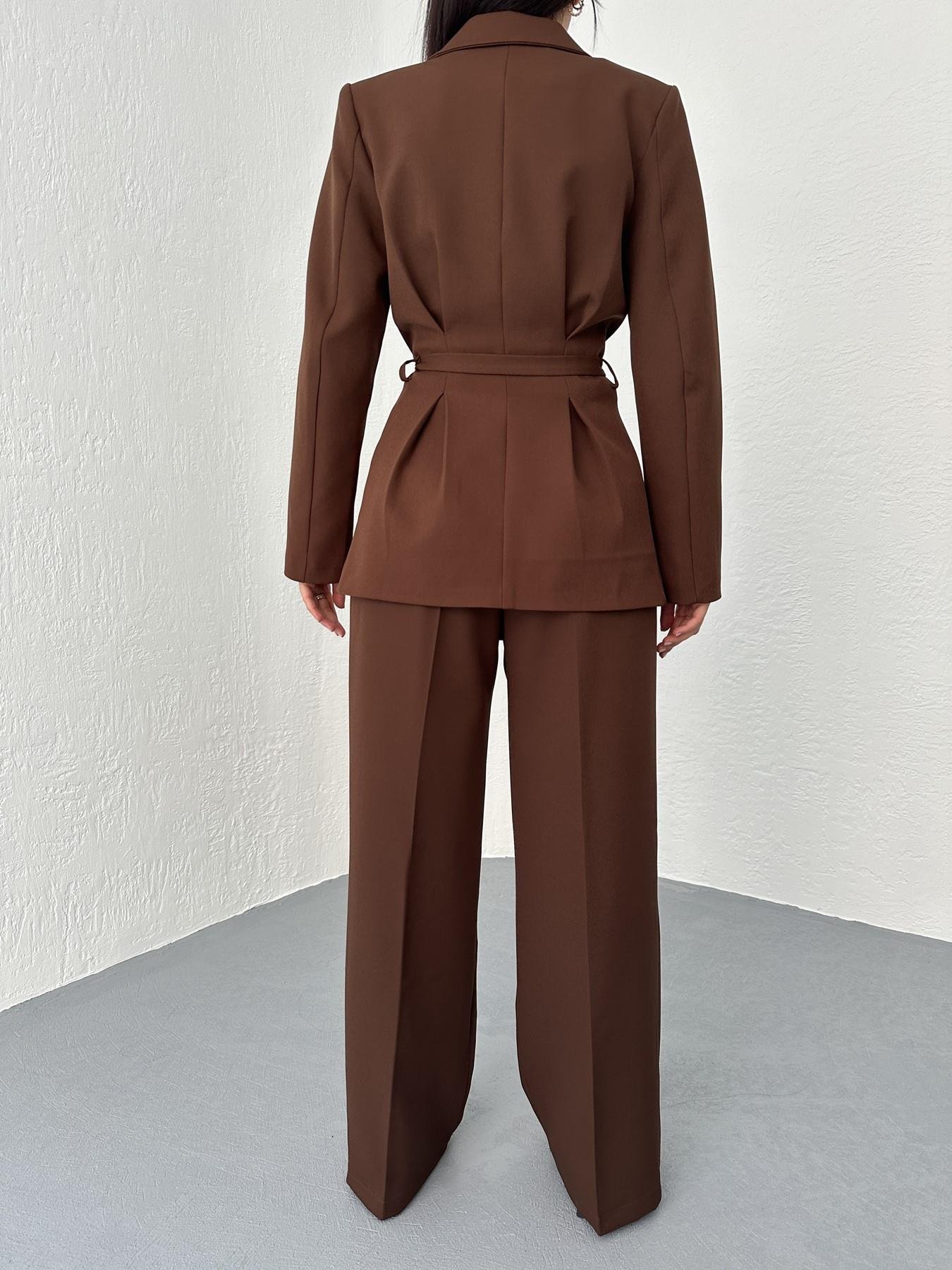 Ceket Pantolon Takım Kahve