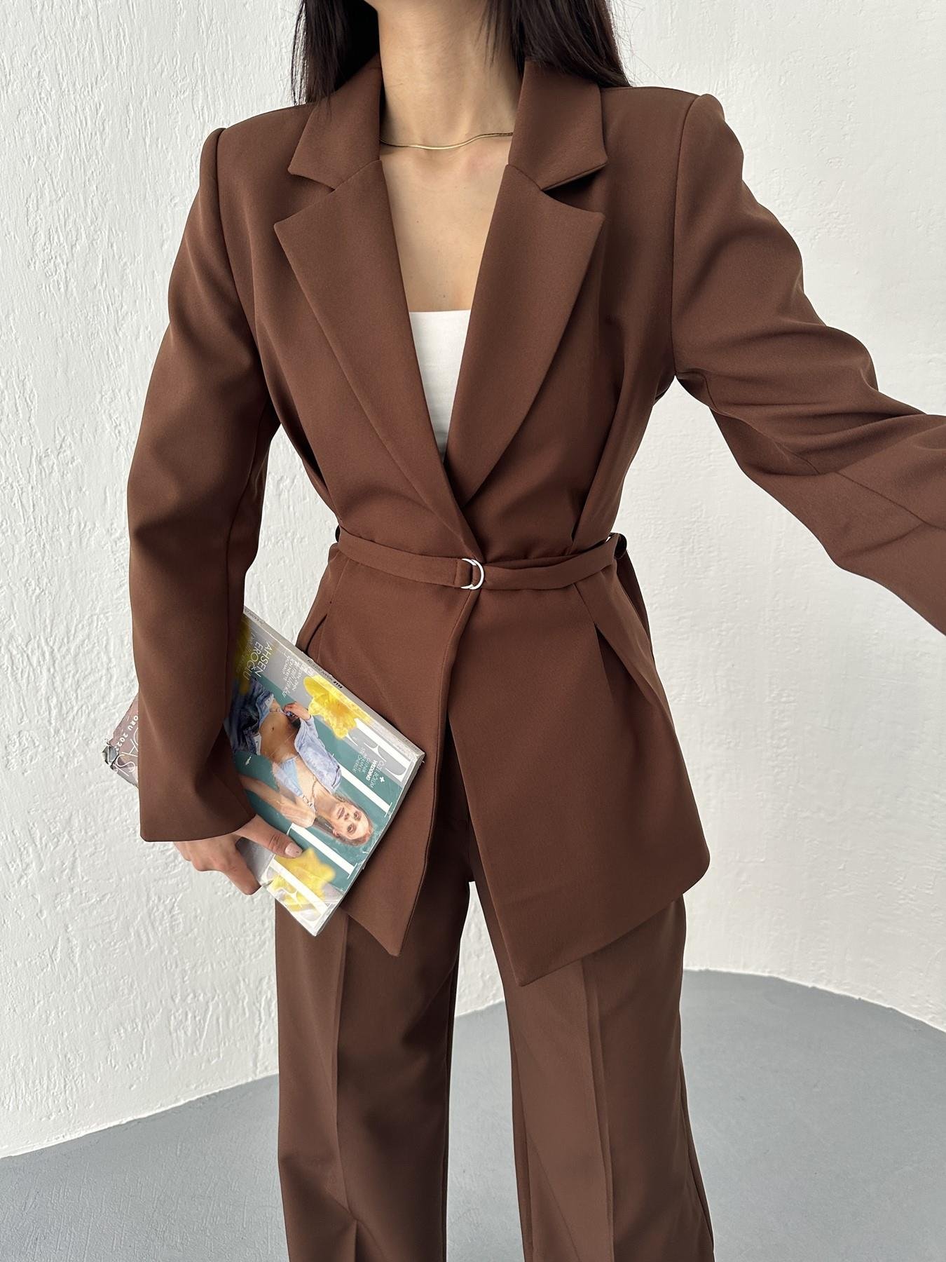 Ceket Pantolon Takım Kahve