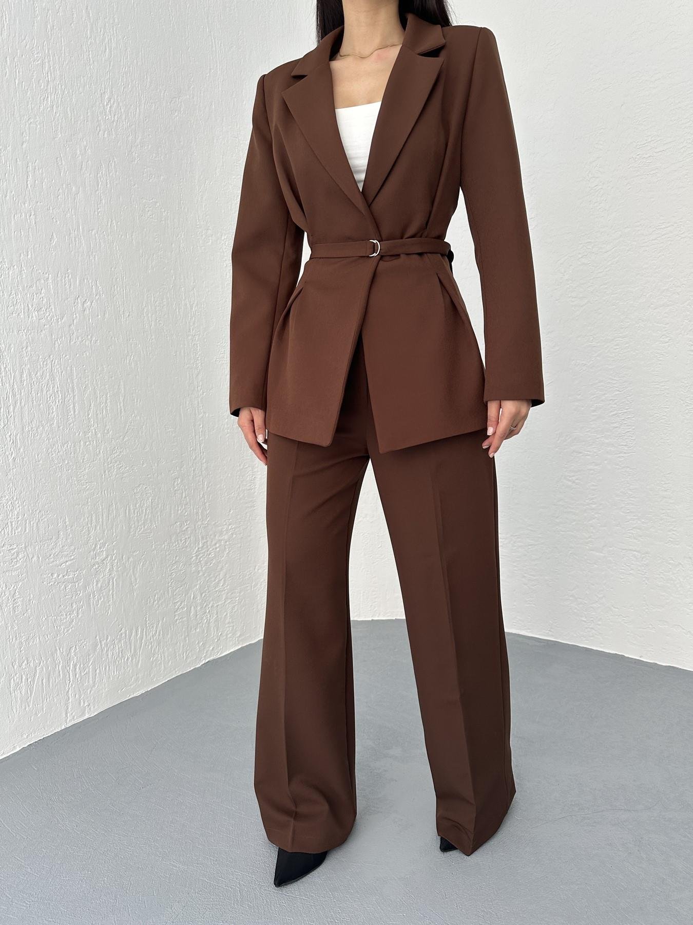 Ceket Pantolon Takım Kahve
