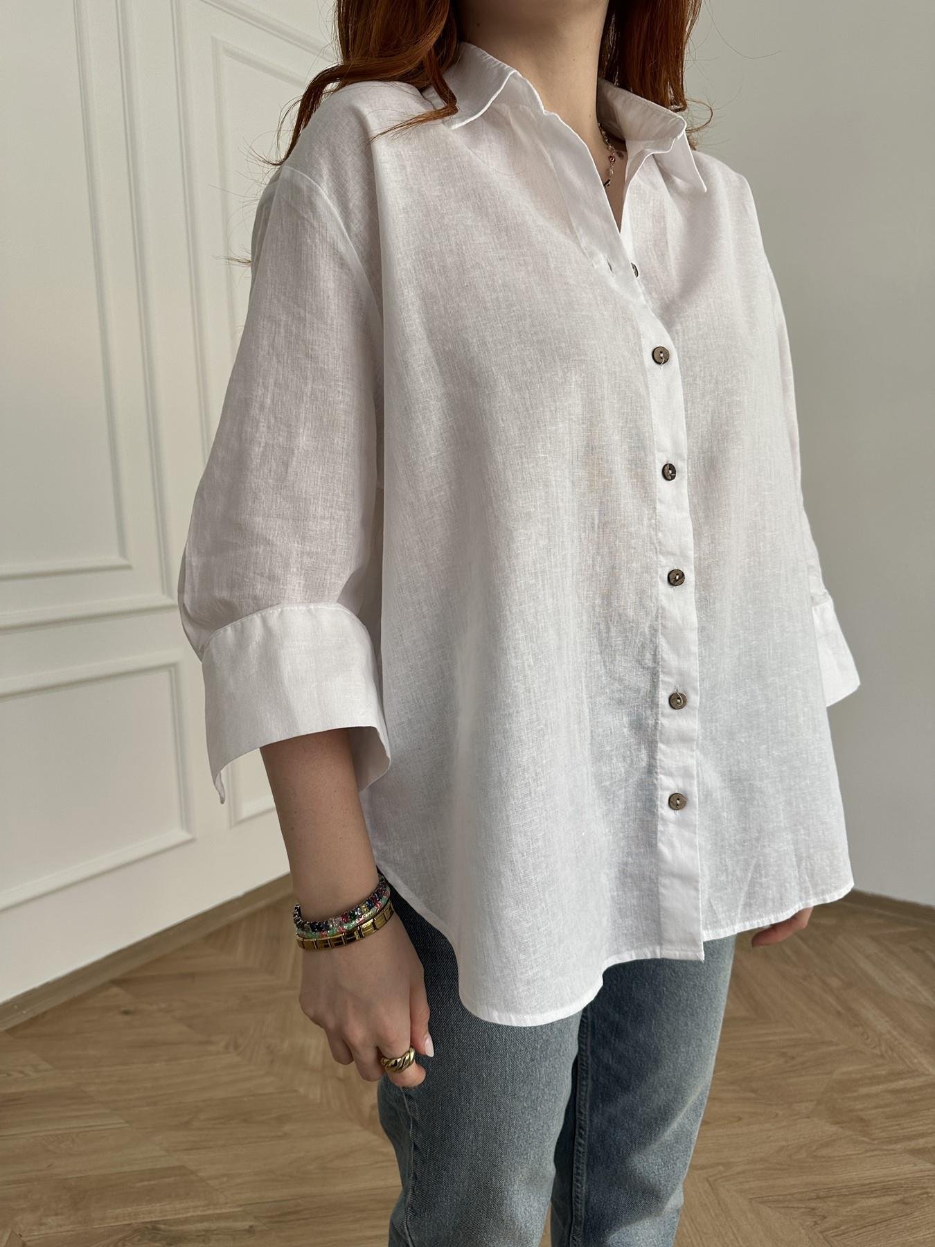 Cepsiz Keten Gömlek Beyaz