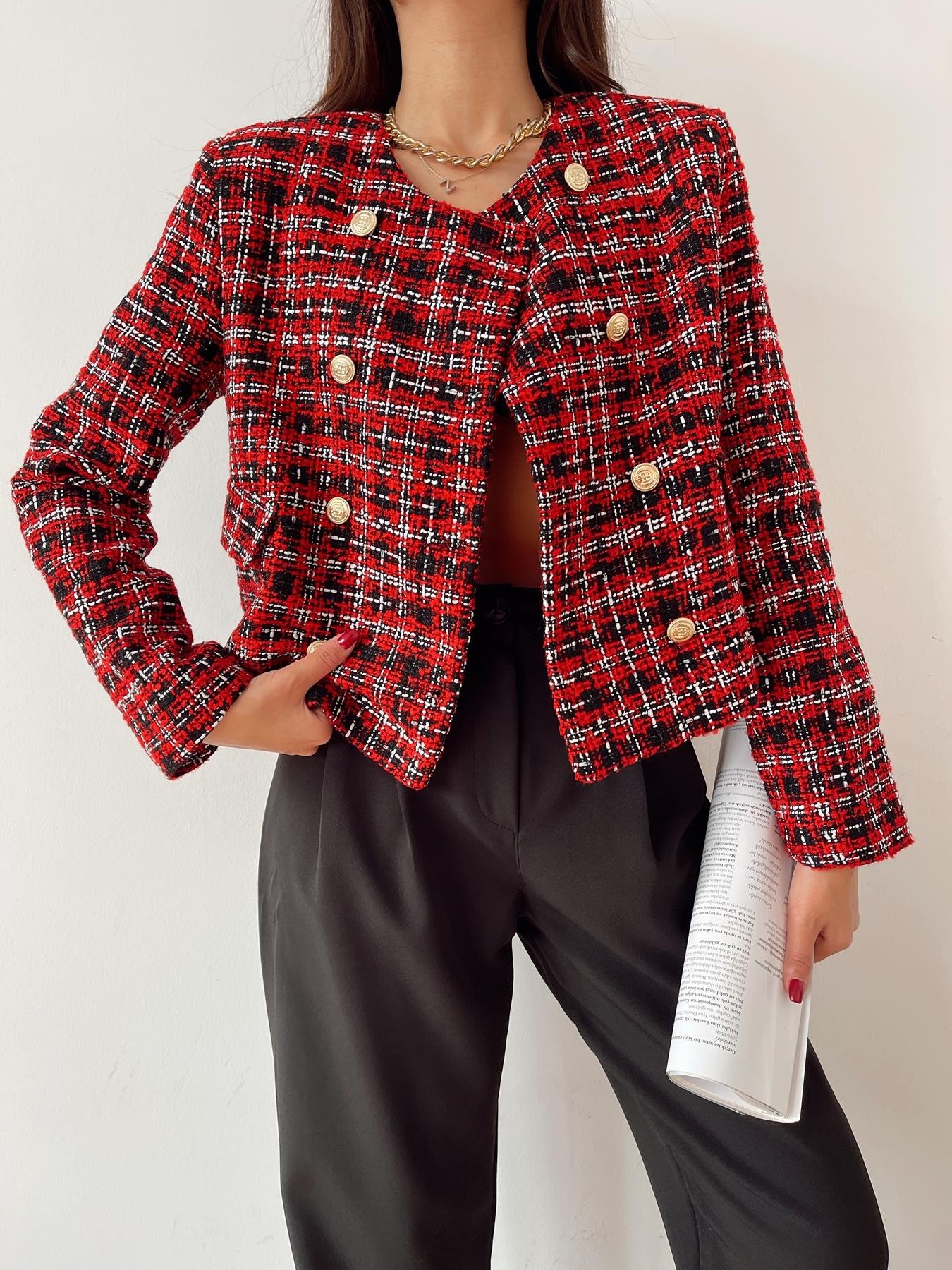 Chanel Ceket KIRMIZI