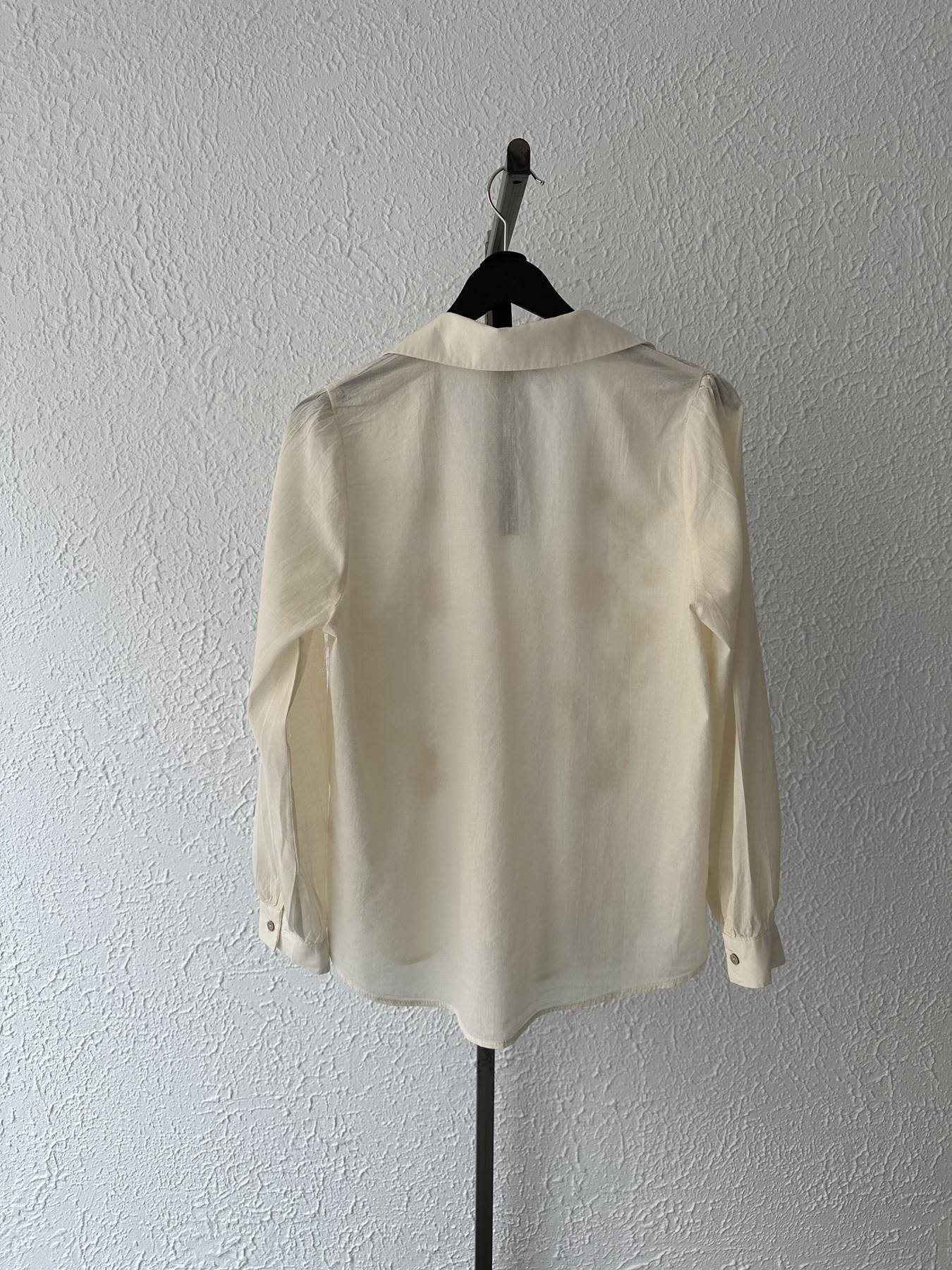 Çiçek Nakışlı Gömlek Bej