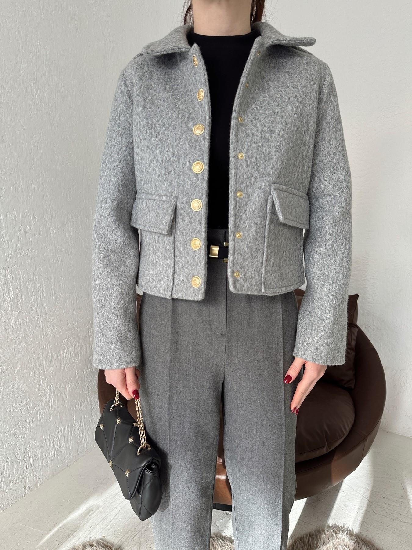 Çift Cepli Apolet Detay Ceket GRİ