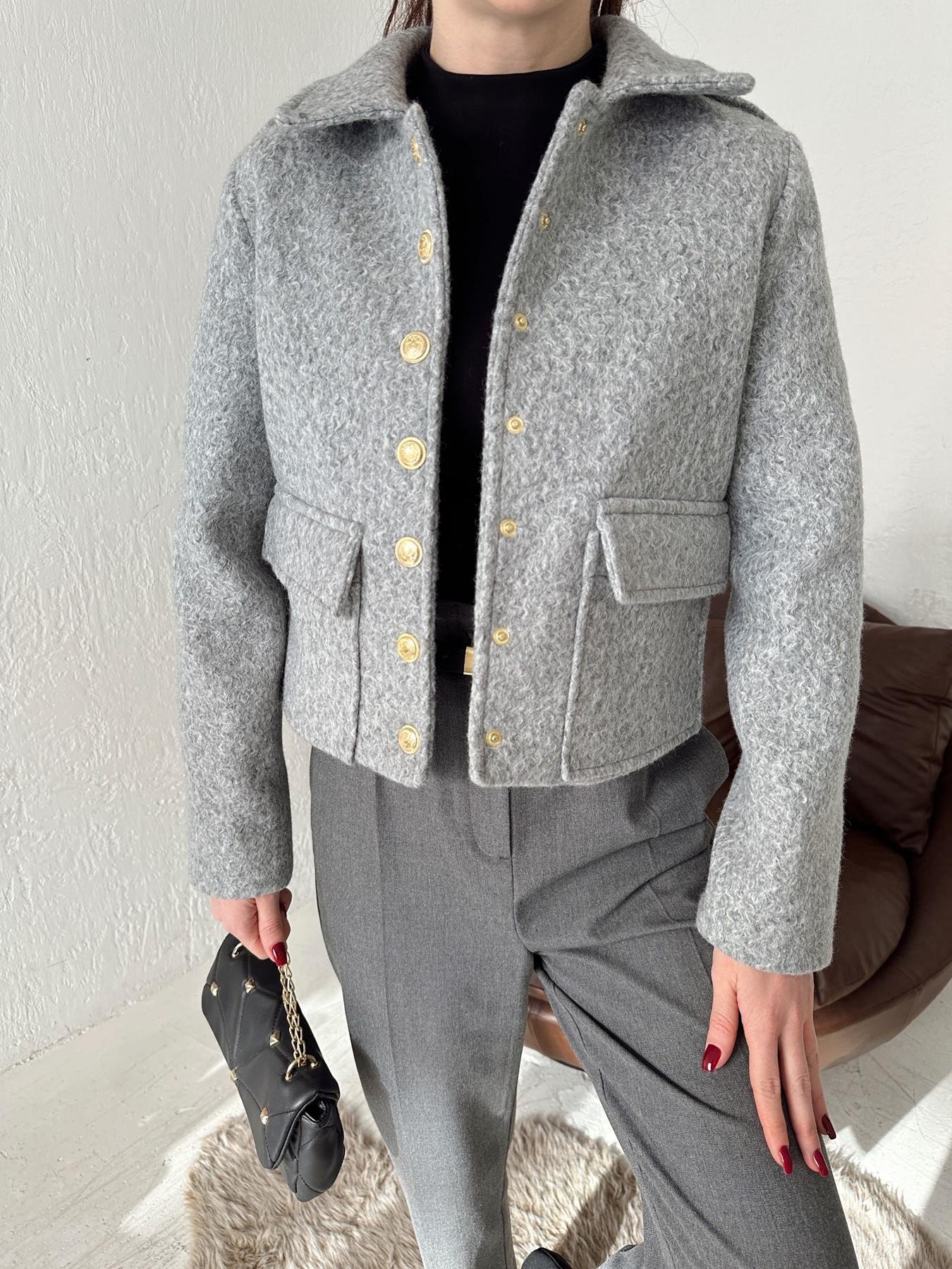 Çift Cepli Apolet Detay Ceket GRİ