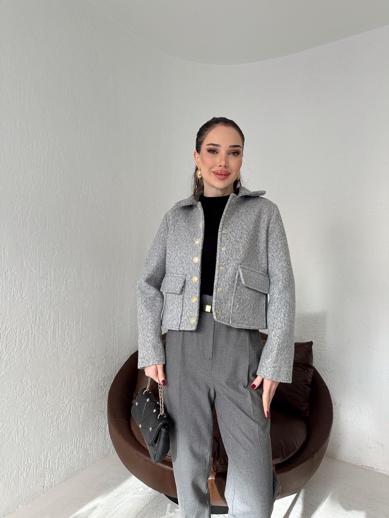 Çift Cepli Apolet Detay Ceket GRİ