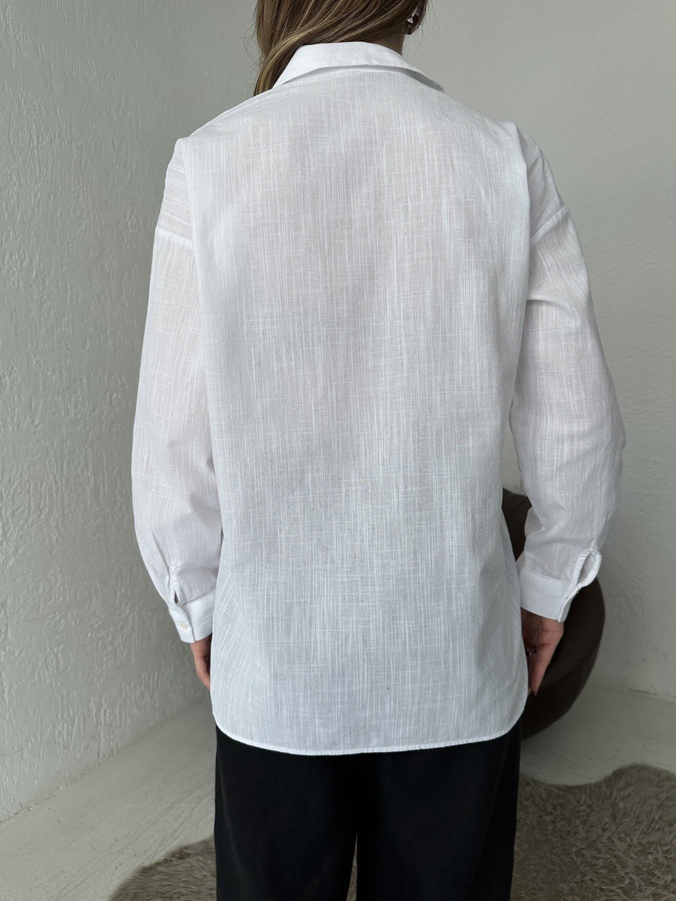 Çift Cepli Gömlek Beyaz