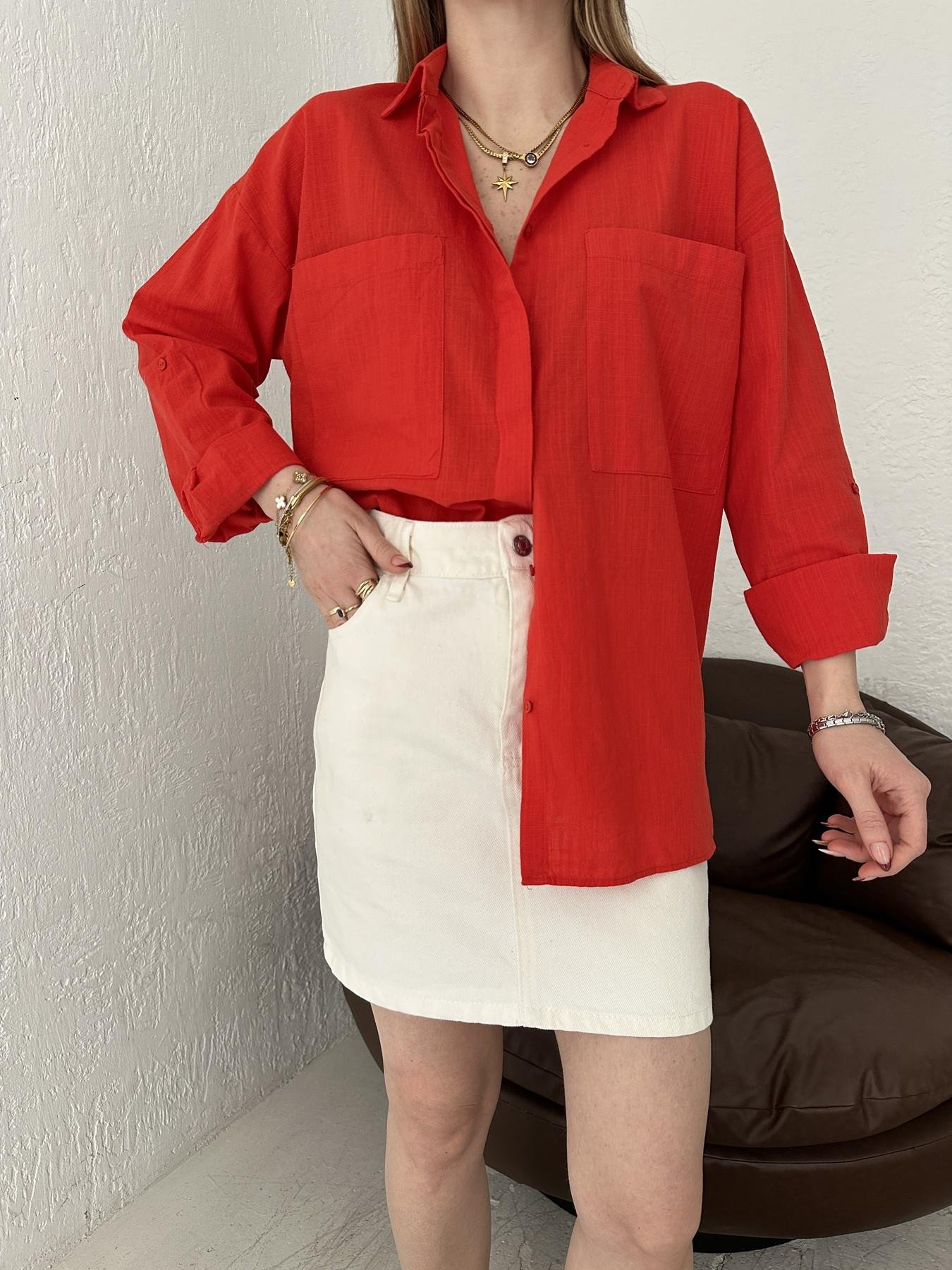 Çift Cepli Gömlek Kırmızı