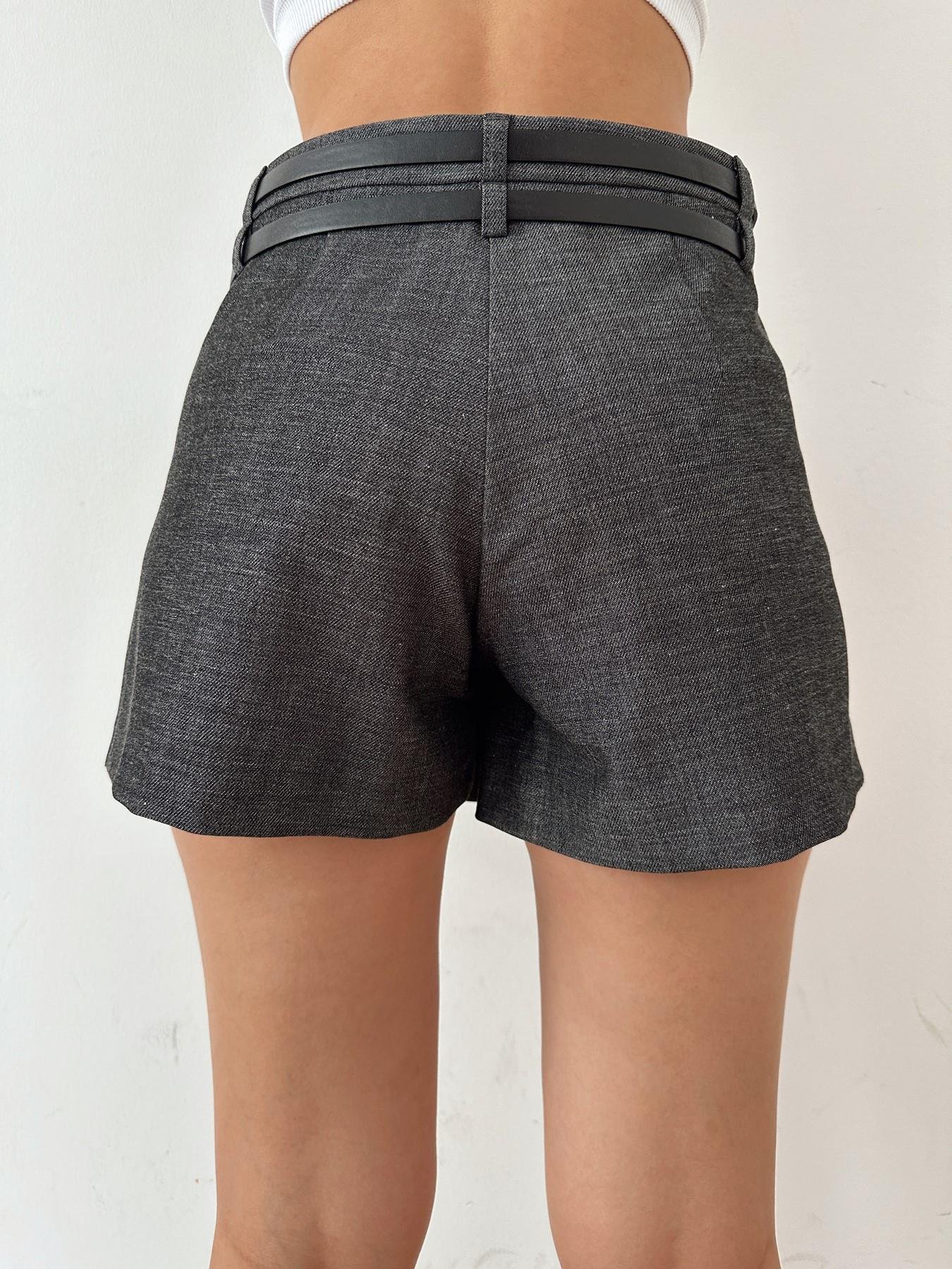 Çift Kemerli Şort Etek ANTRASİT