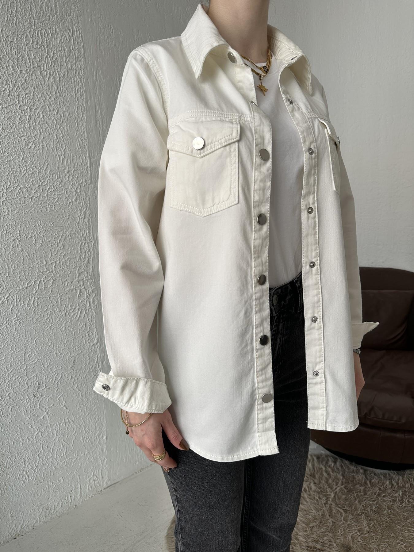 Çıt Çıtlı Kot Gömlek 50 EKRU