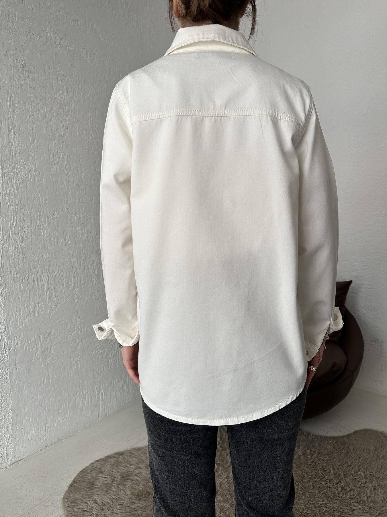 Çıt Çıtlı Kot Gömlek 50 EKRU