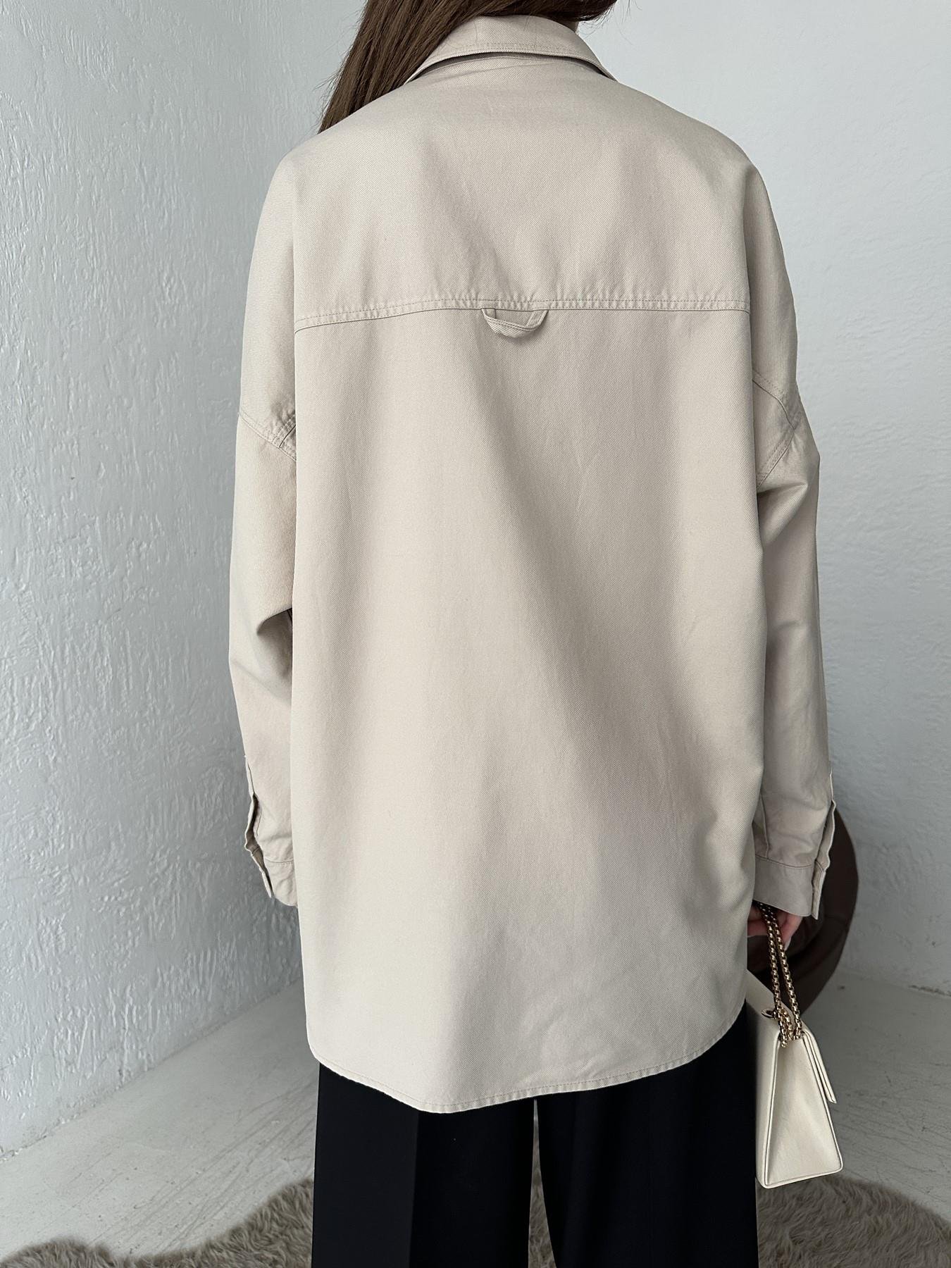 Çıtçıtlı Çift Cepli Gömlek TAŞ