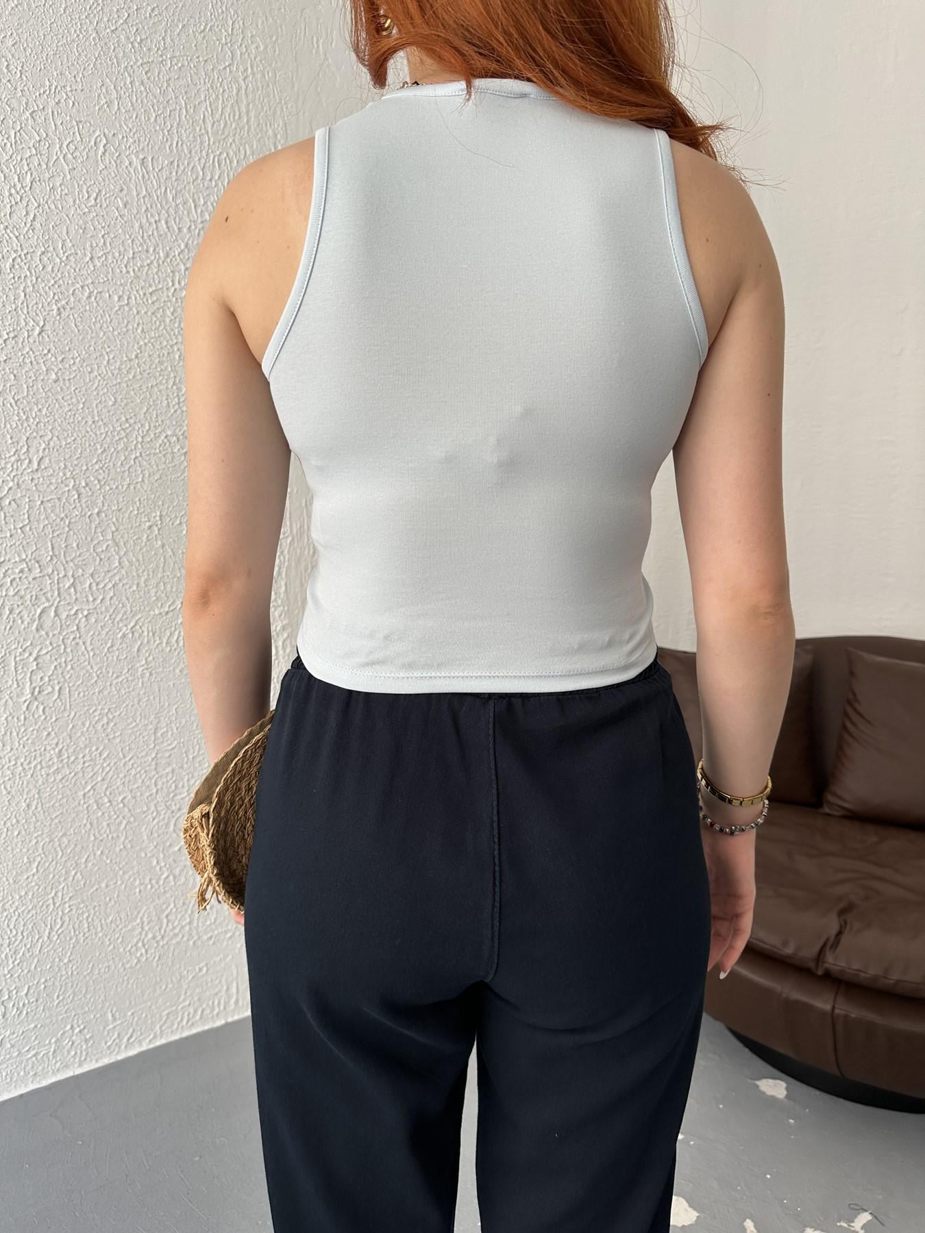 Çıtçıtlı Fitilli Atlet Mavi