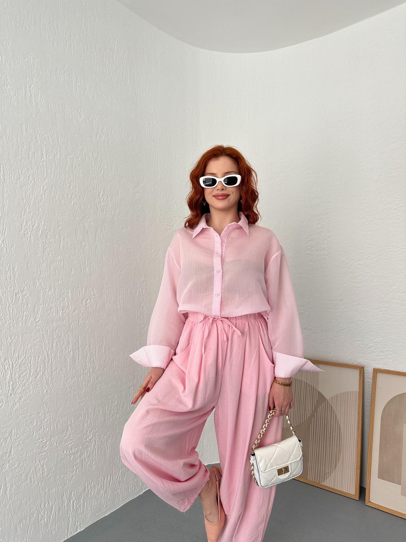 Çizgili Gömlek Pembe
