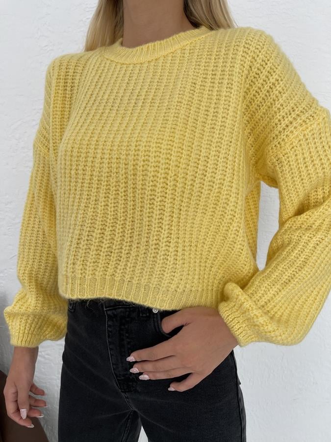 Crop Fitilli Kazak SARI