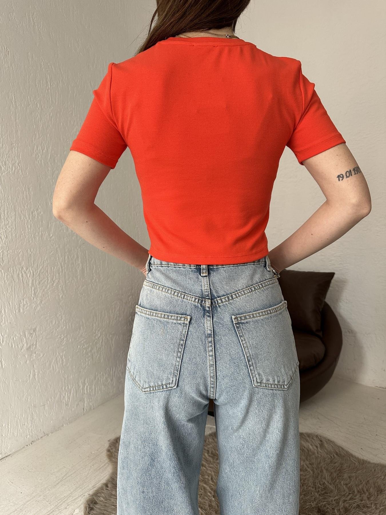 Crop Tişört KIRMIZI