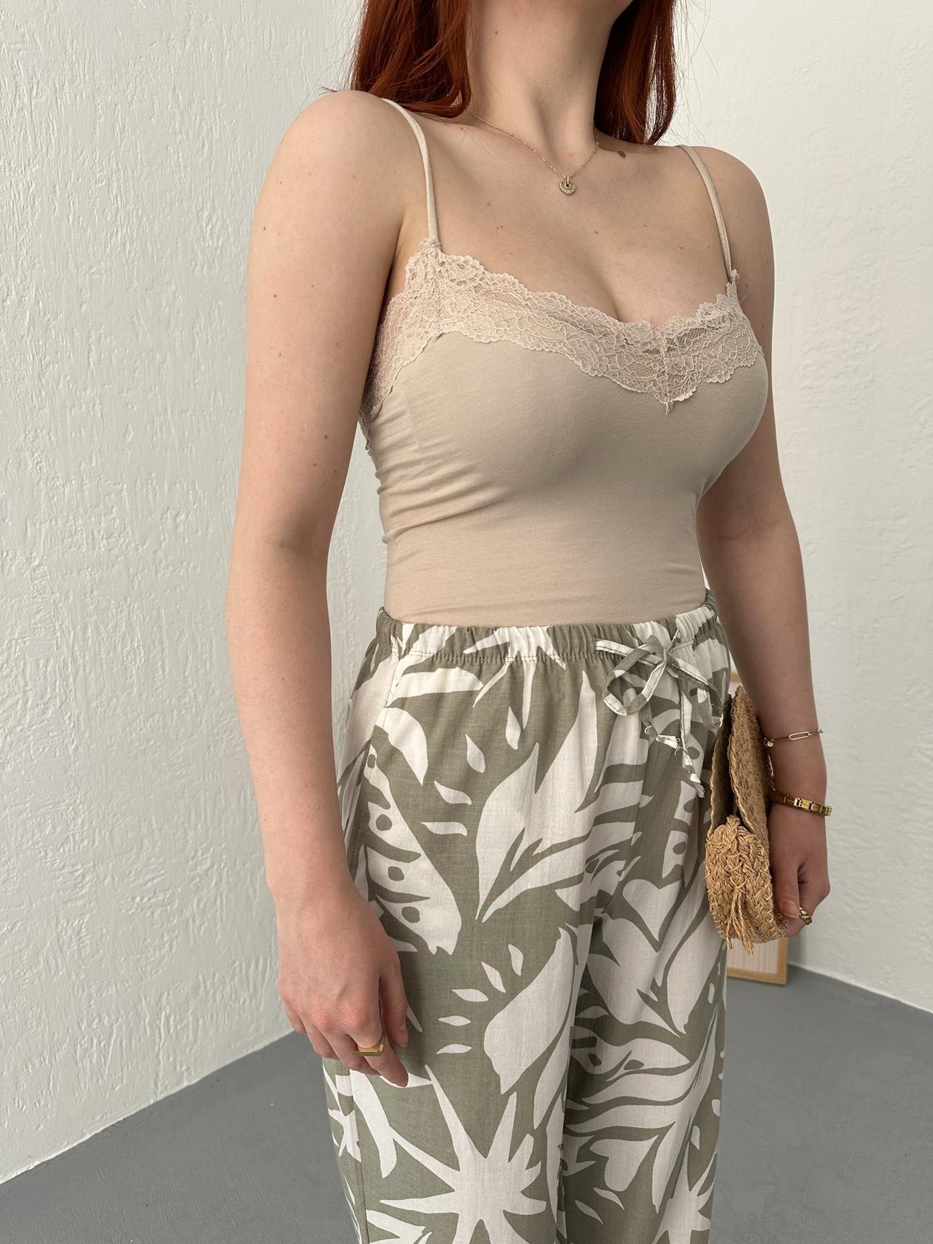 Dantel Detay Bodysuit Bej