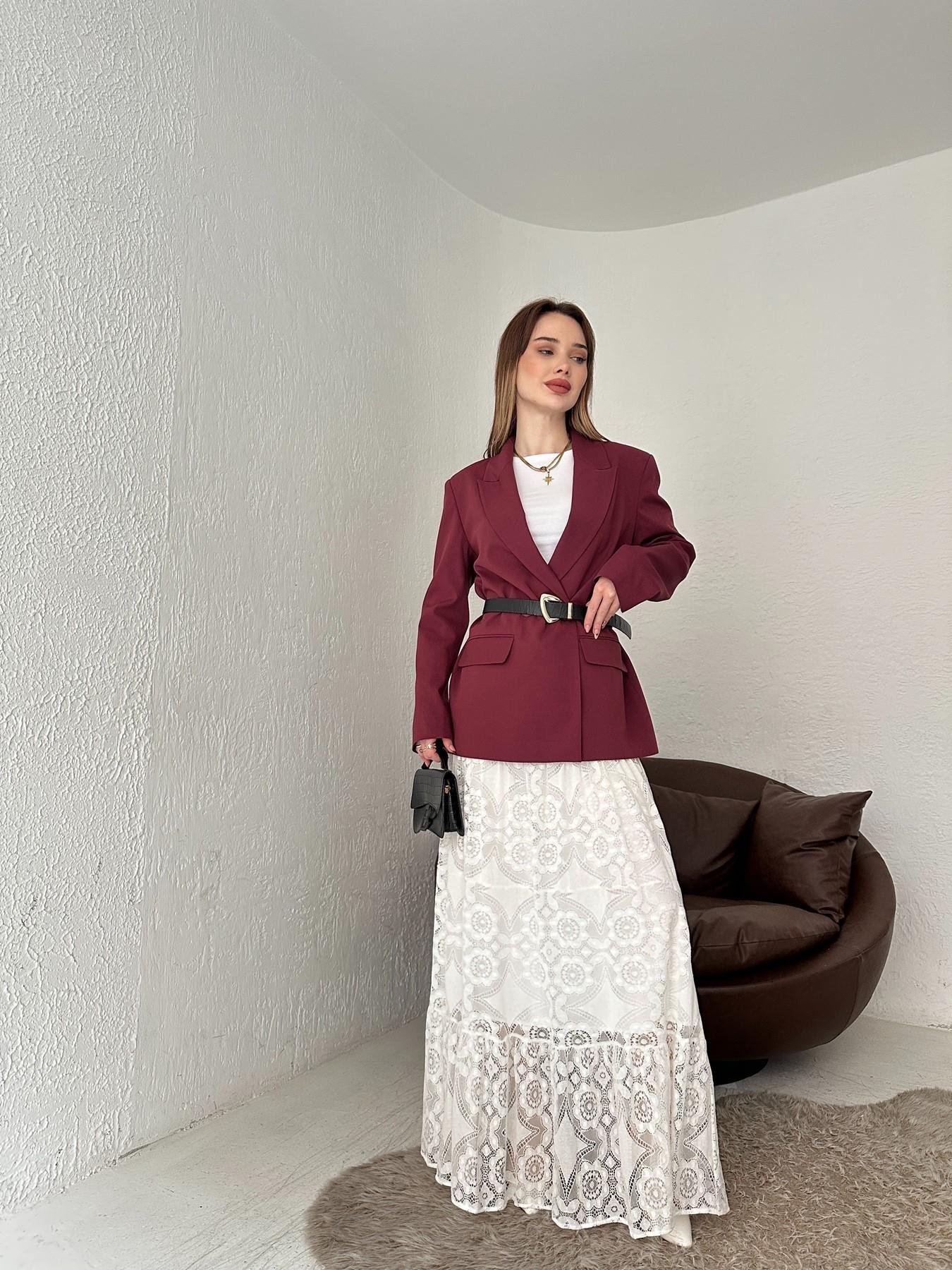 Dantelli Uzun Etek Ekru