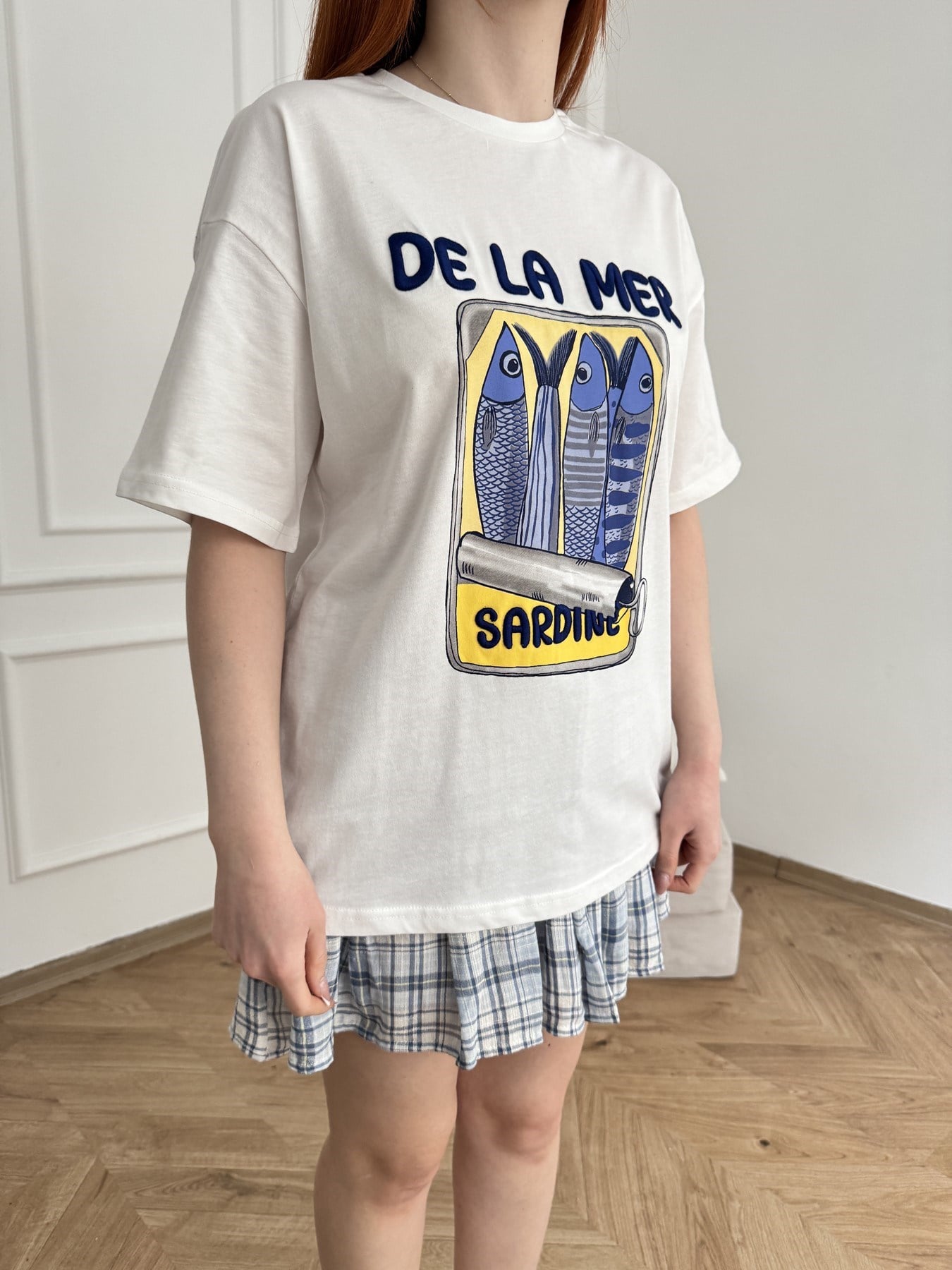 De La Mer Nakışlı T-shirt Ekru