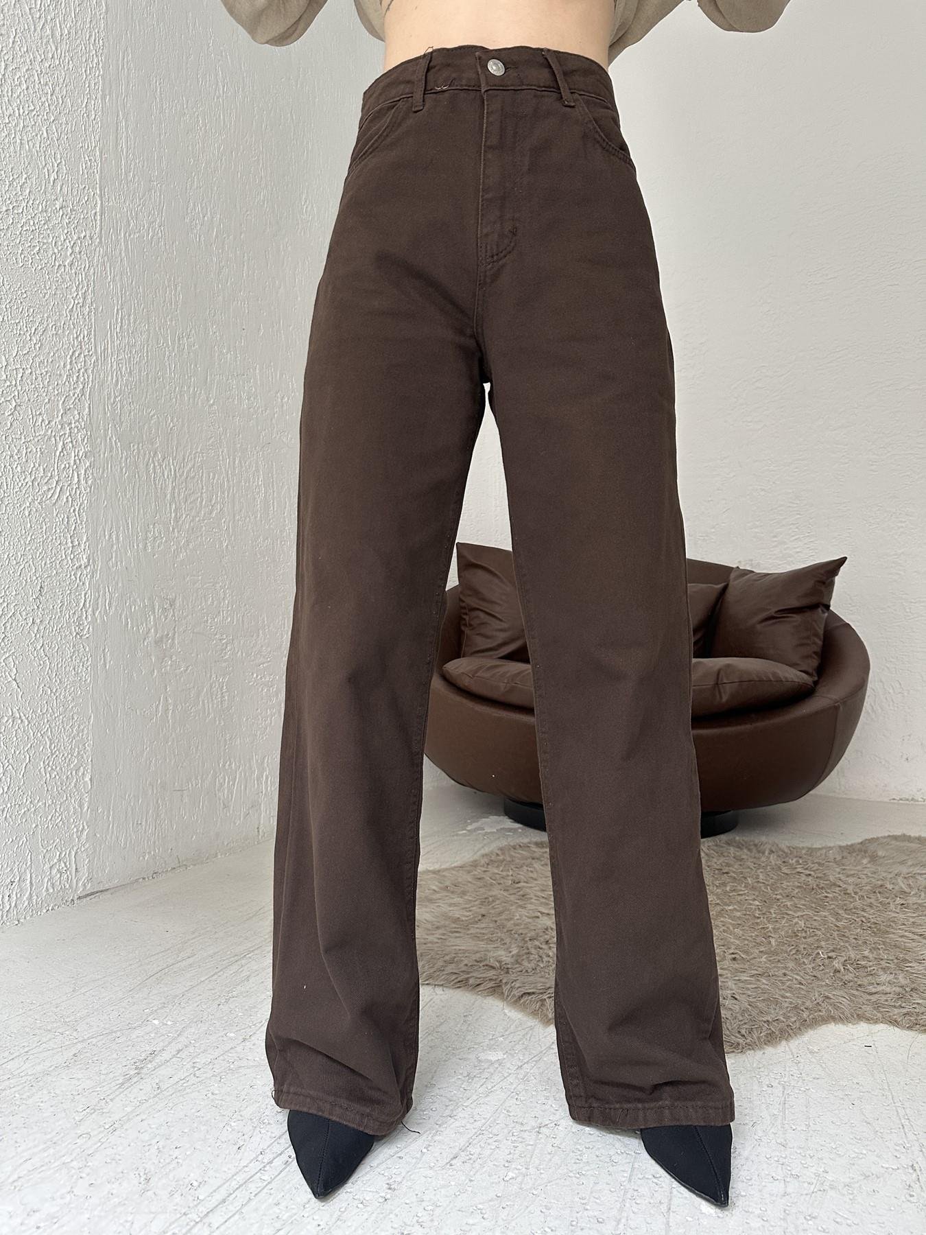 Denim Pantolon Kahve