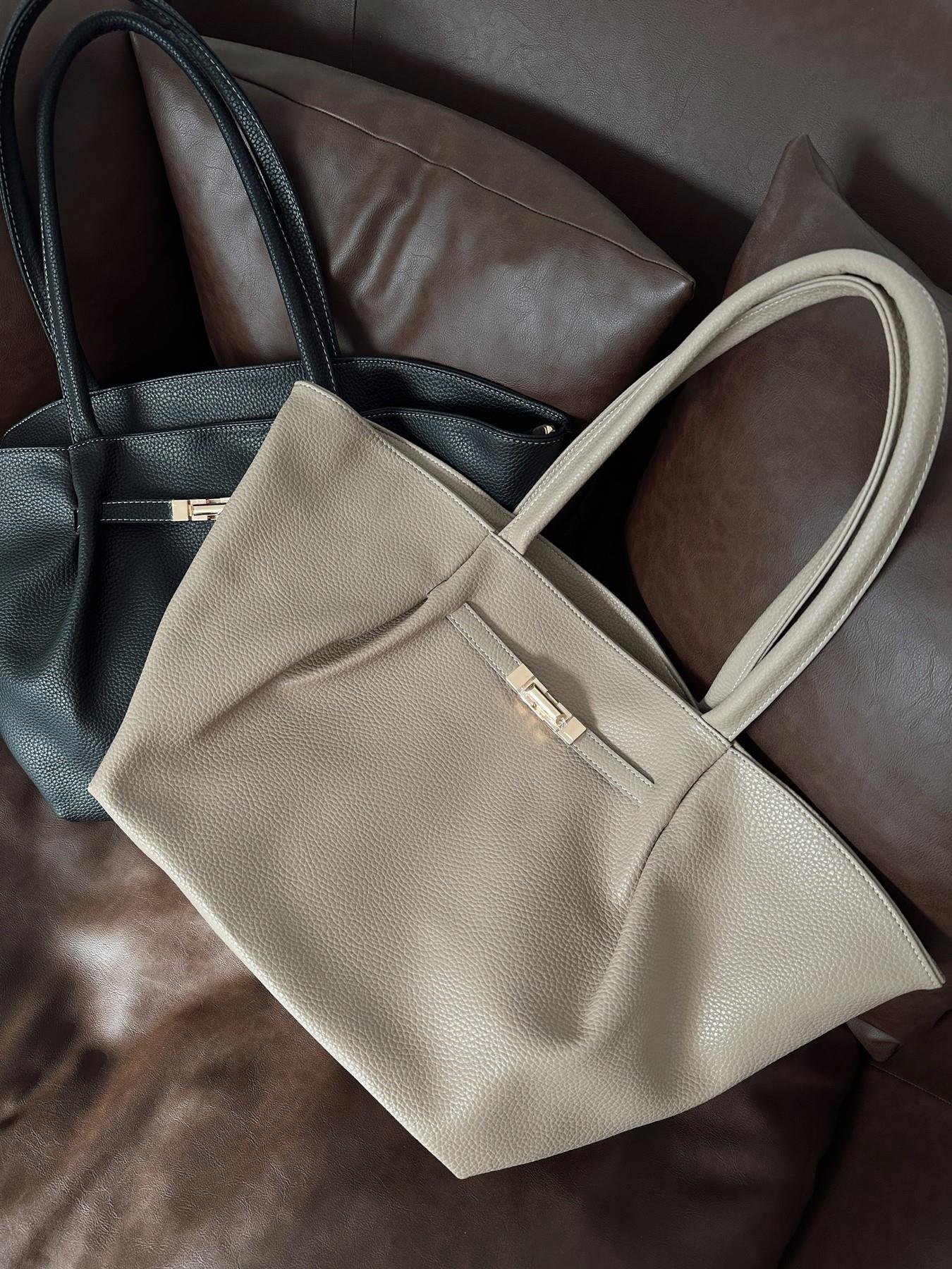 Deri Büyük Omuz Askılı Çanta TAŞ