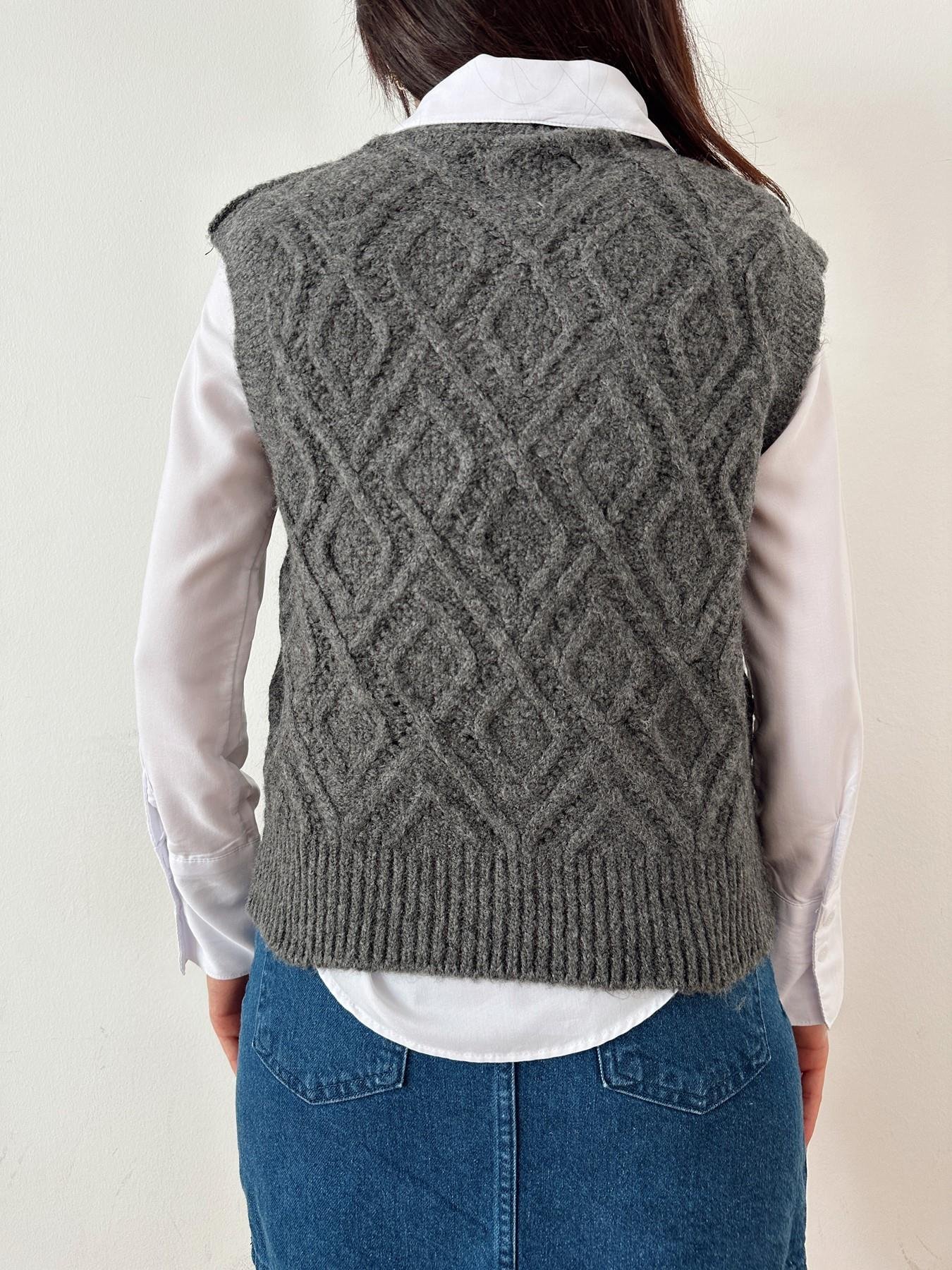 Desenli Süveter ANTRASİT