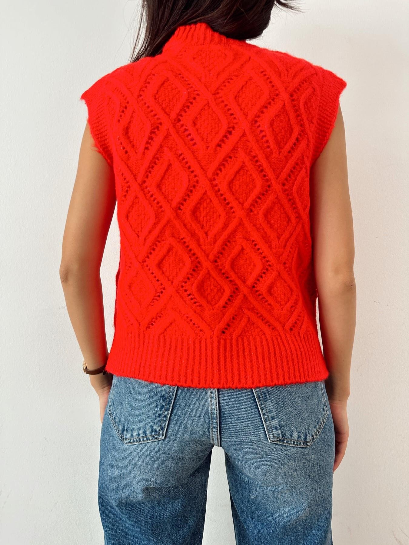 Desenli Süveter KIRMIZI