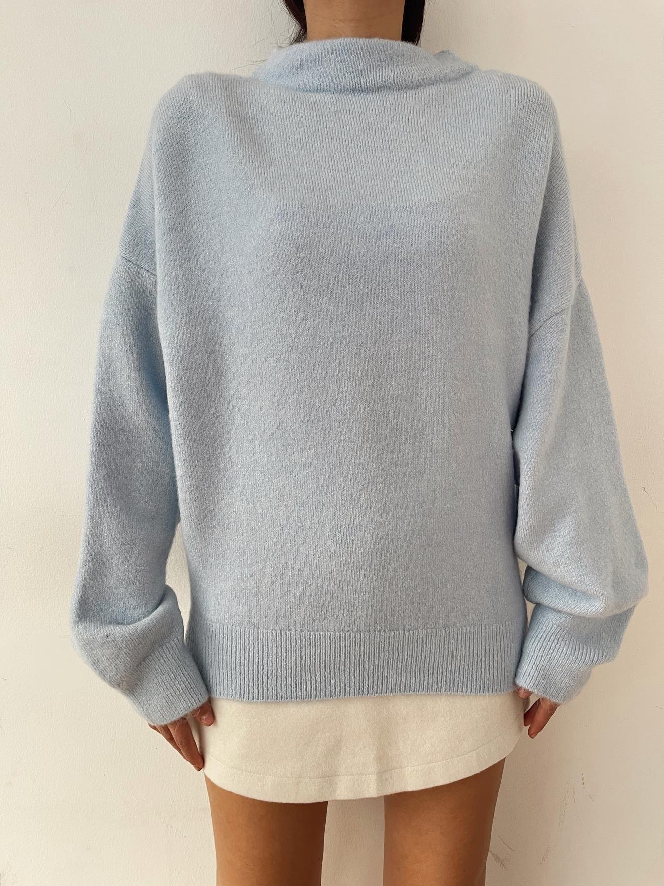 Dik Yaka Basic Kazak MAVİ