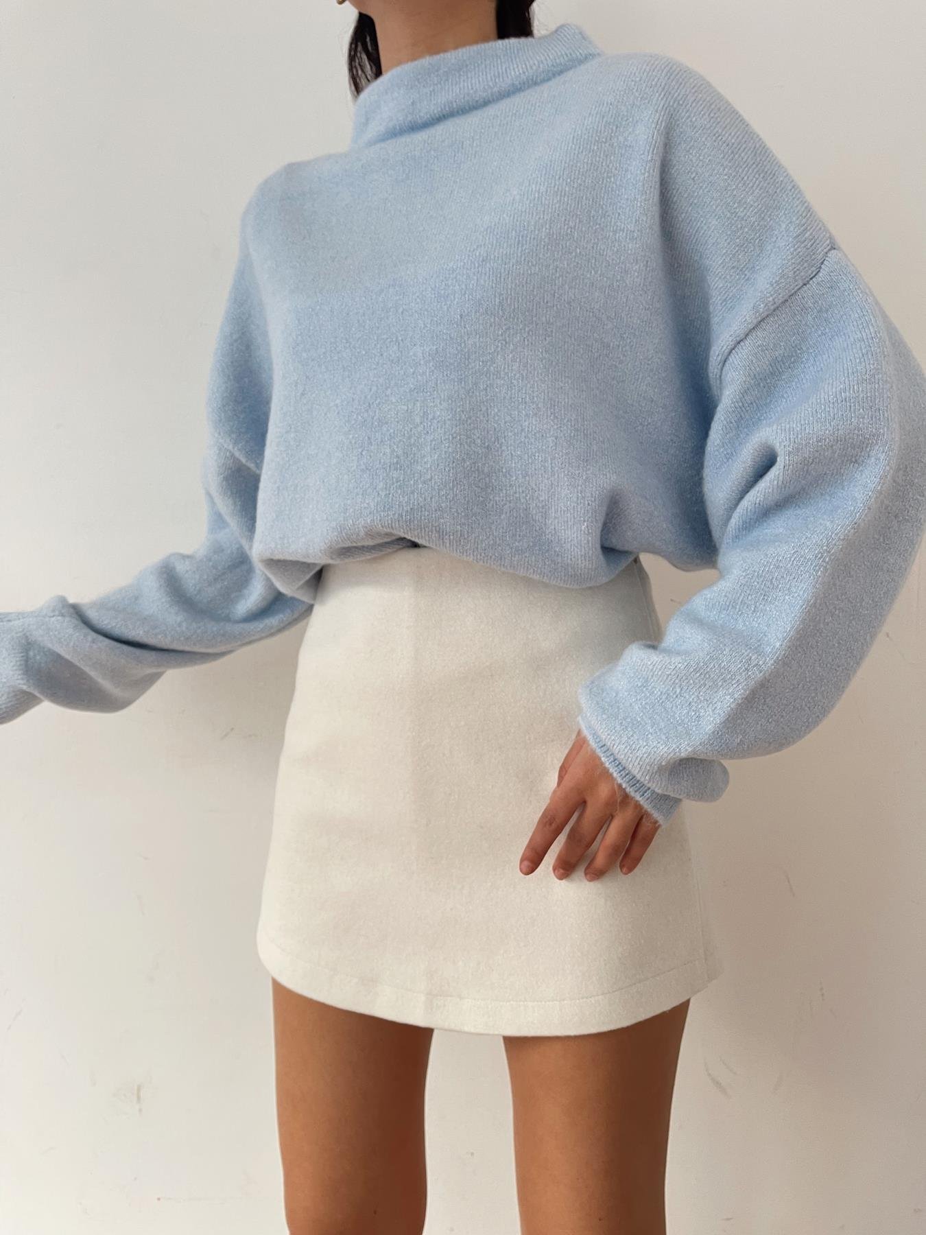 Dik Yaka Basic Kazak MAVİ