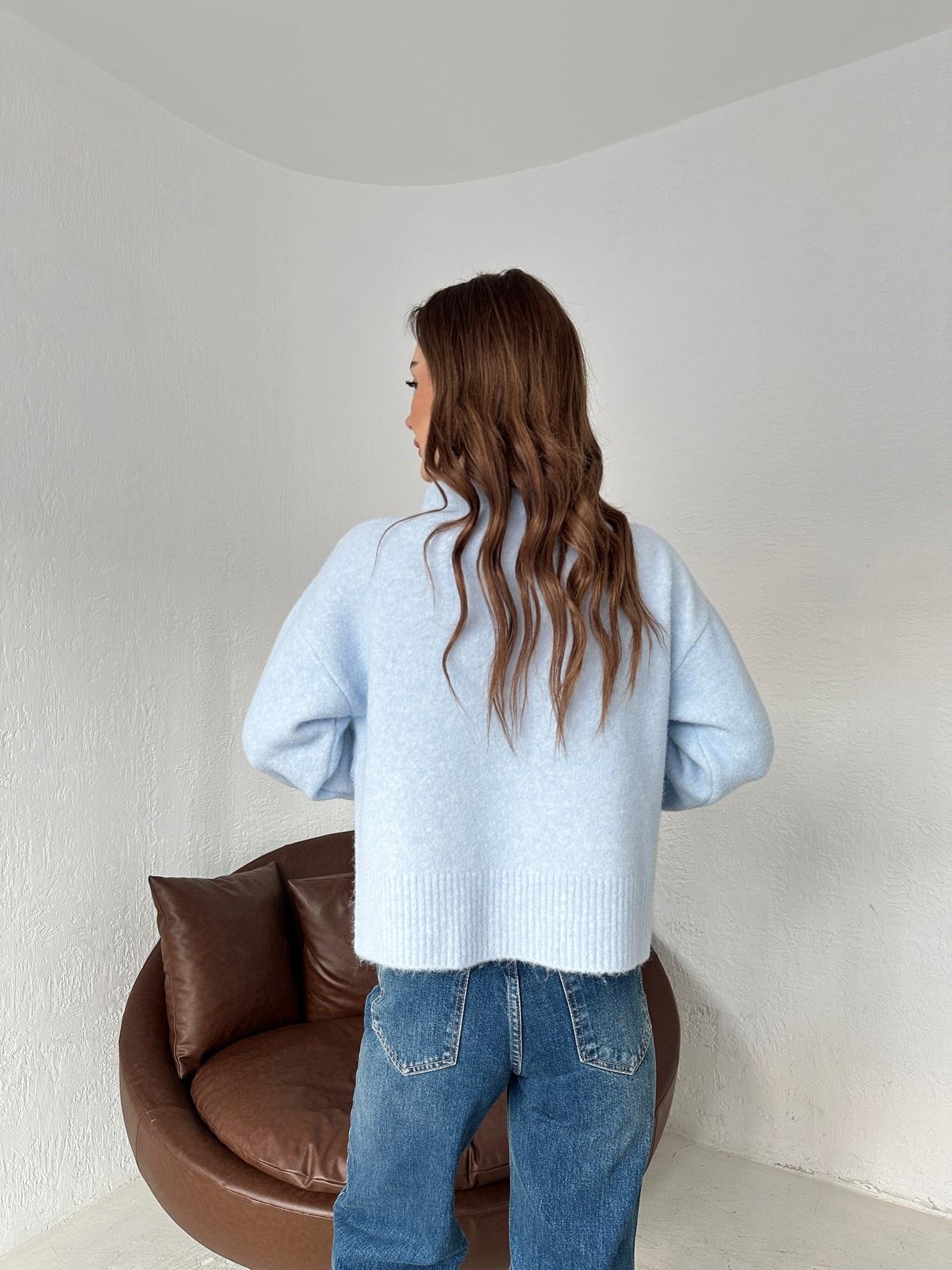 Dik Yaka Yumoş Yırtmaçlı Kazak MAVİ