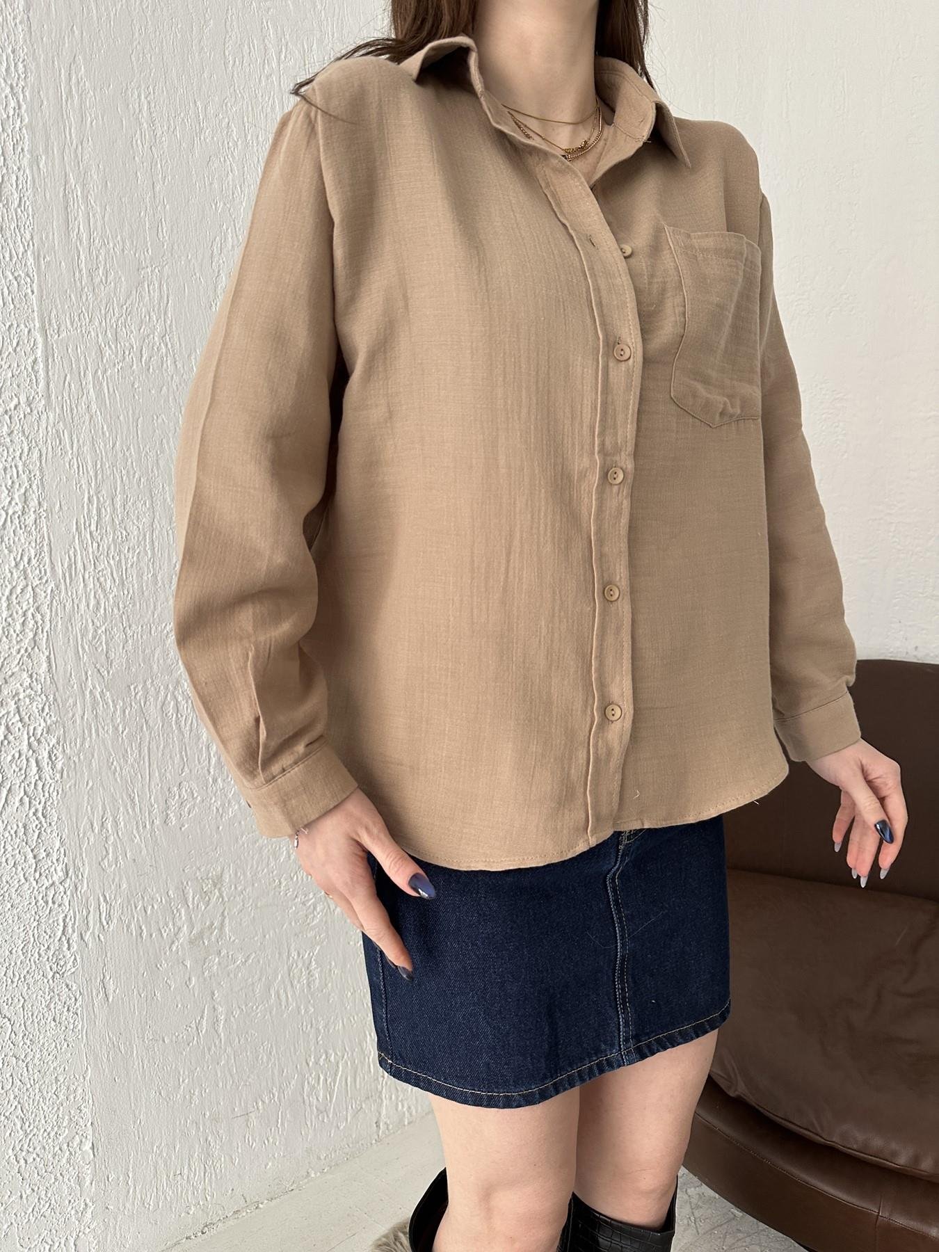 Dokulu Gömlek VİZON