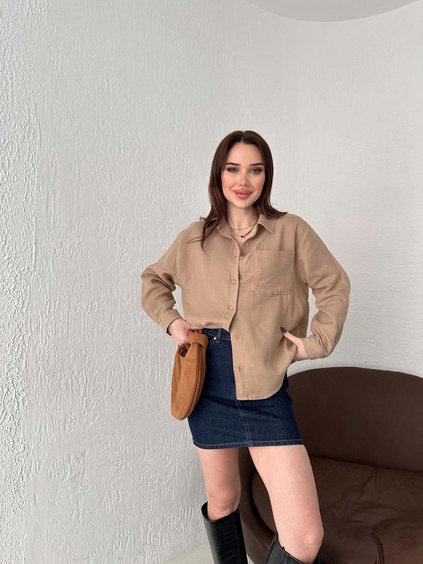 Dokulu Gömlek VİZON