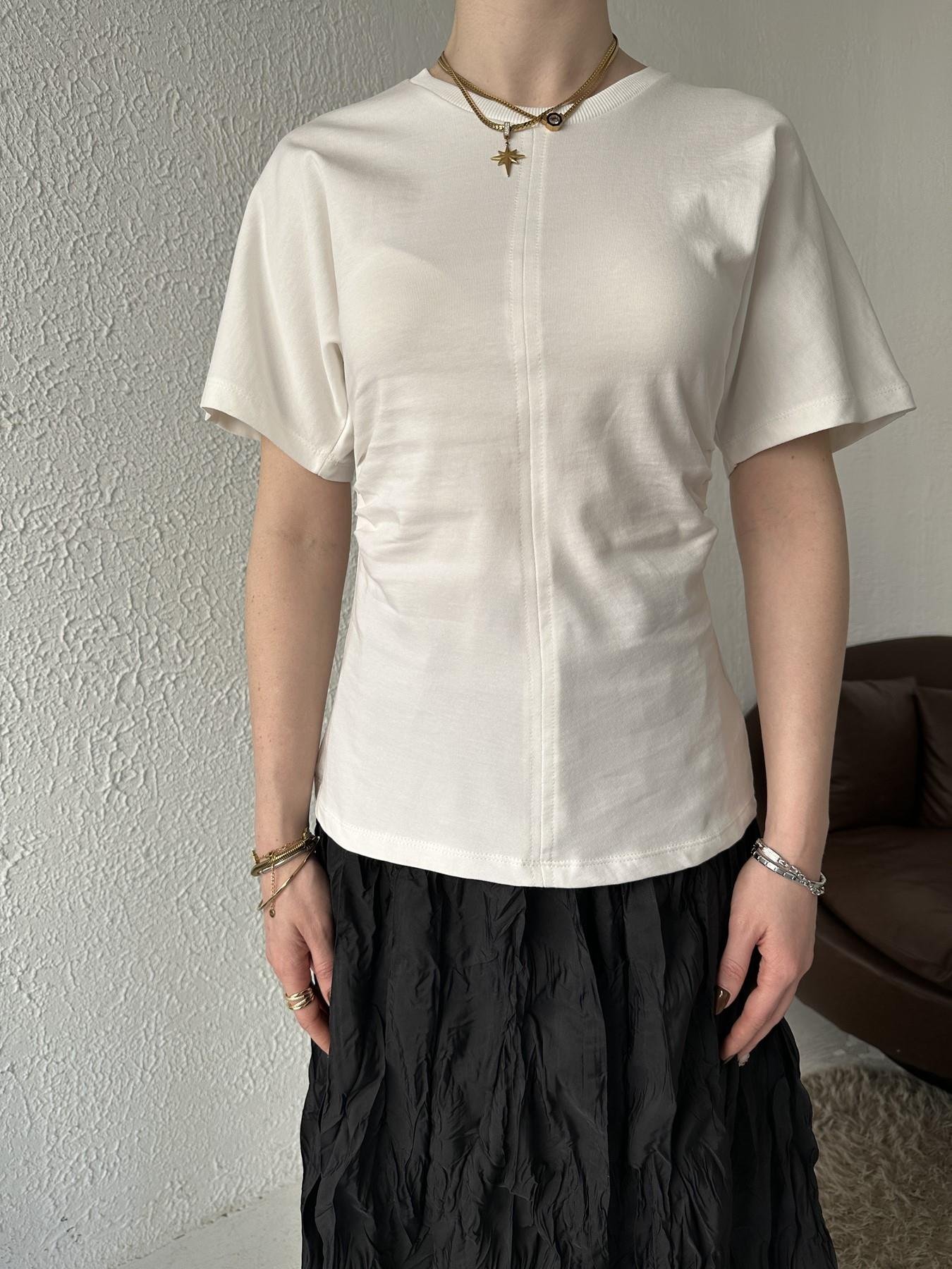 Drape Detay Tişört EKRU