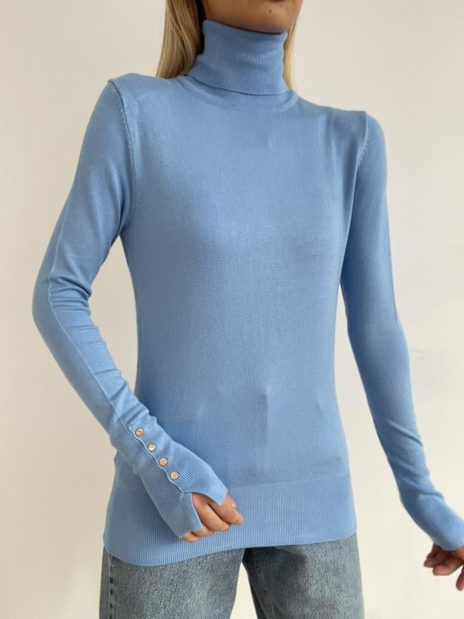 Droplu Balıkçı Kazak MAVİ