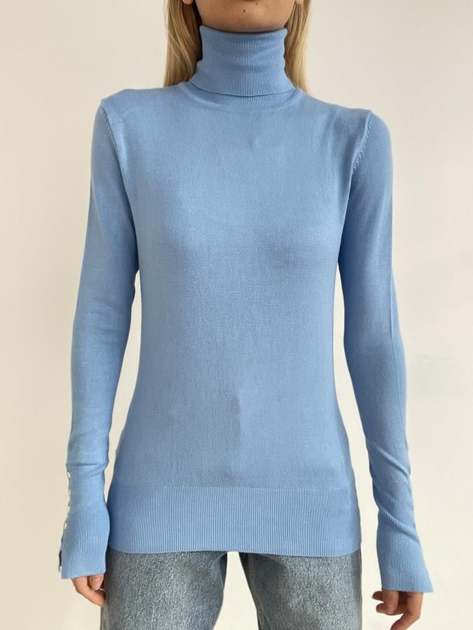 Droplu Balıkçı Kazak MAVİ