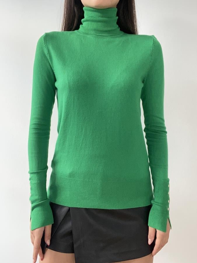 Droplu Balıkçı Kazak YEŞİL