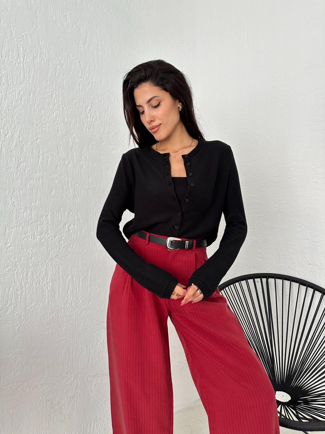 Düğmeli Crop Hırka SİYAH