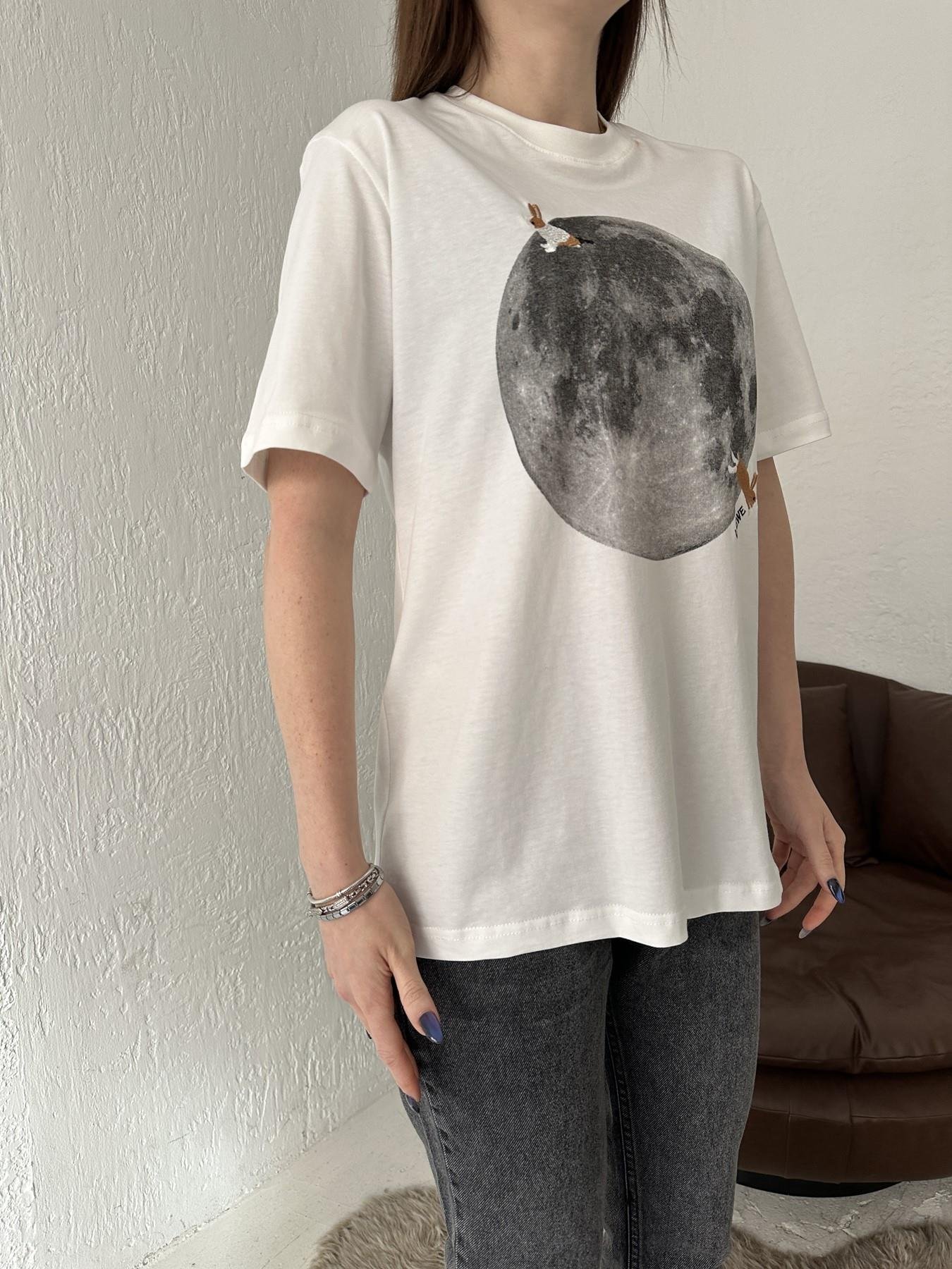 Dünya Baskılı Tişört EKRU