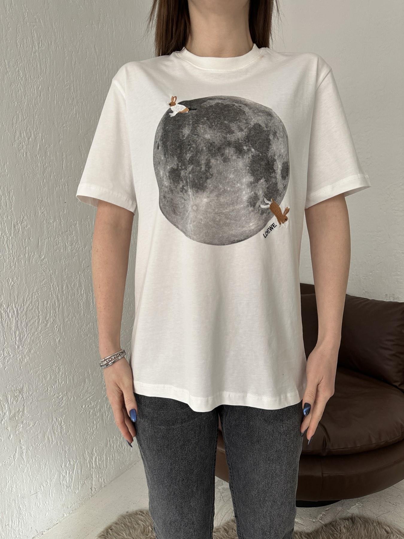 Dünya Baskılı Tişört EKRU