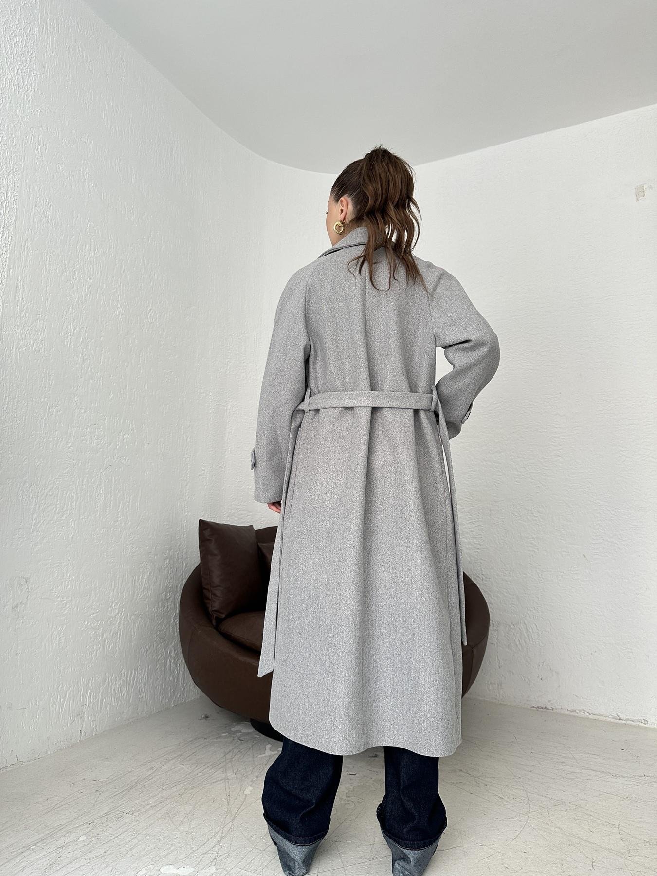 Erkek Yaka Kuşaklı Kaşe Kaban GRİ