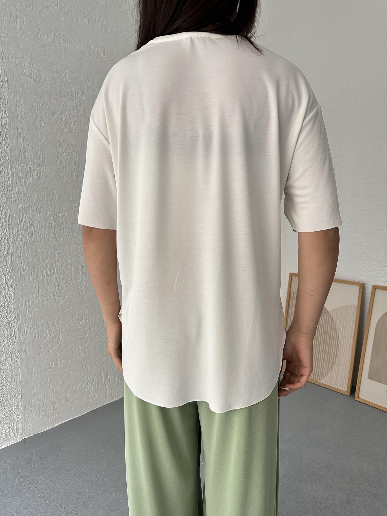 Eteği Oval Oversize Tişört Ekru