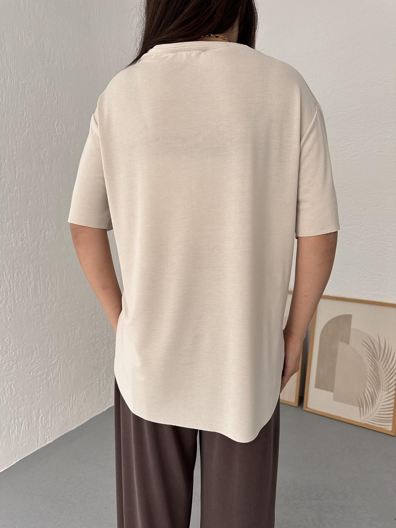 Eteği Oval Oversize Tişört Taş