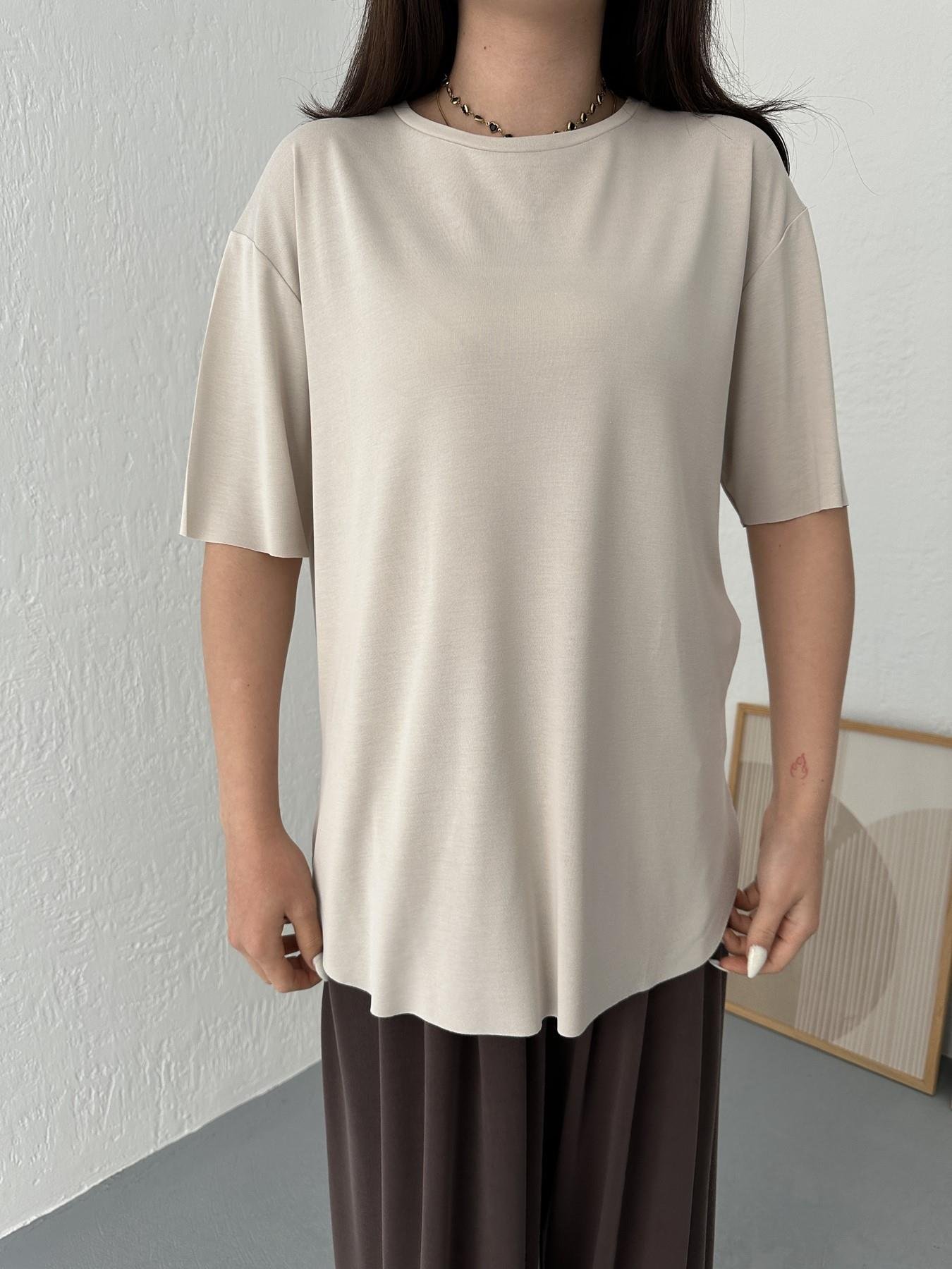 Eteği Oval Oversize Tişört Taş