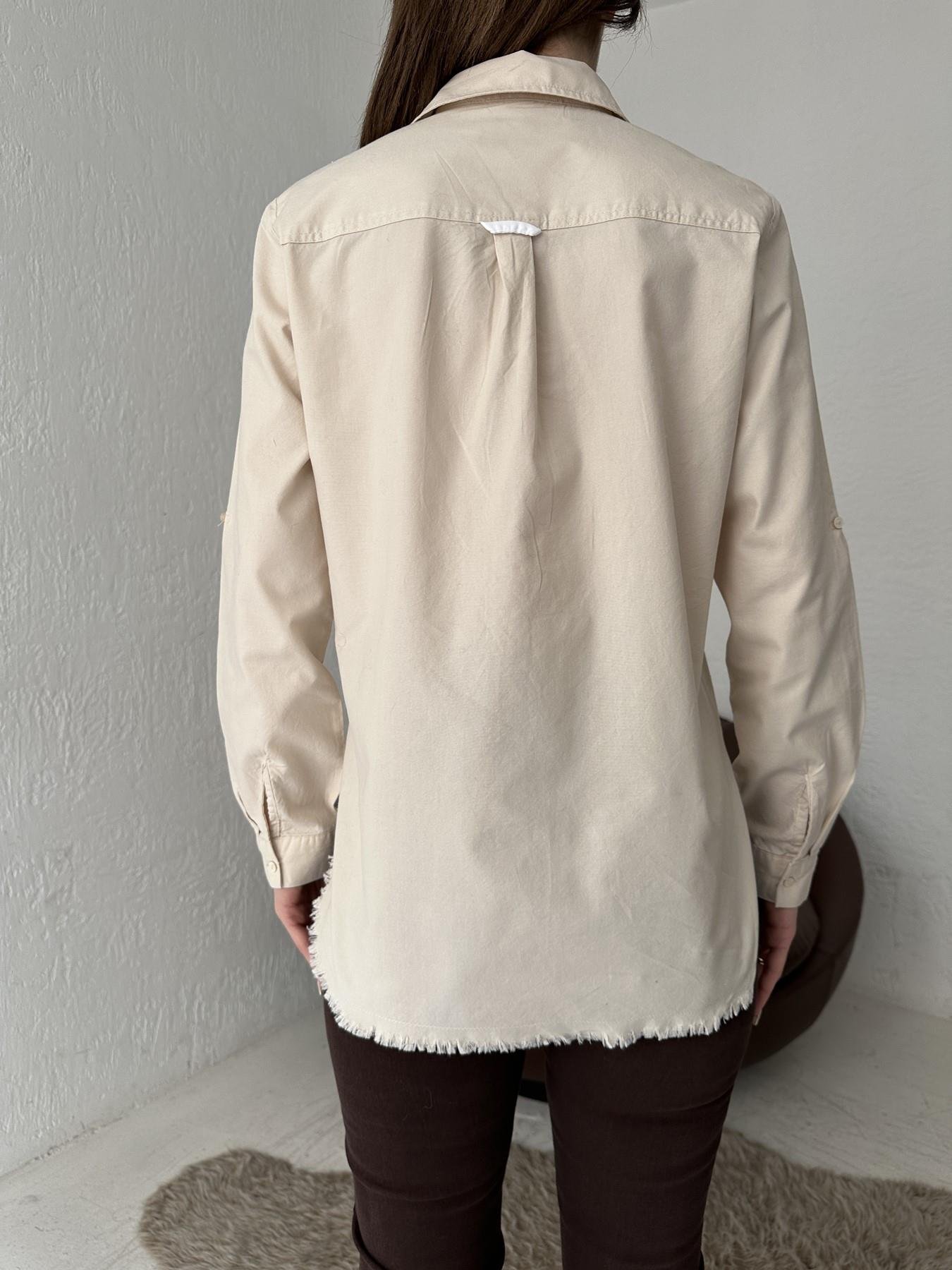 Eteği Püsküllü Gömlek BEJ