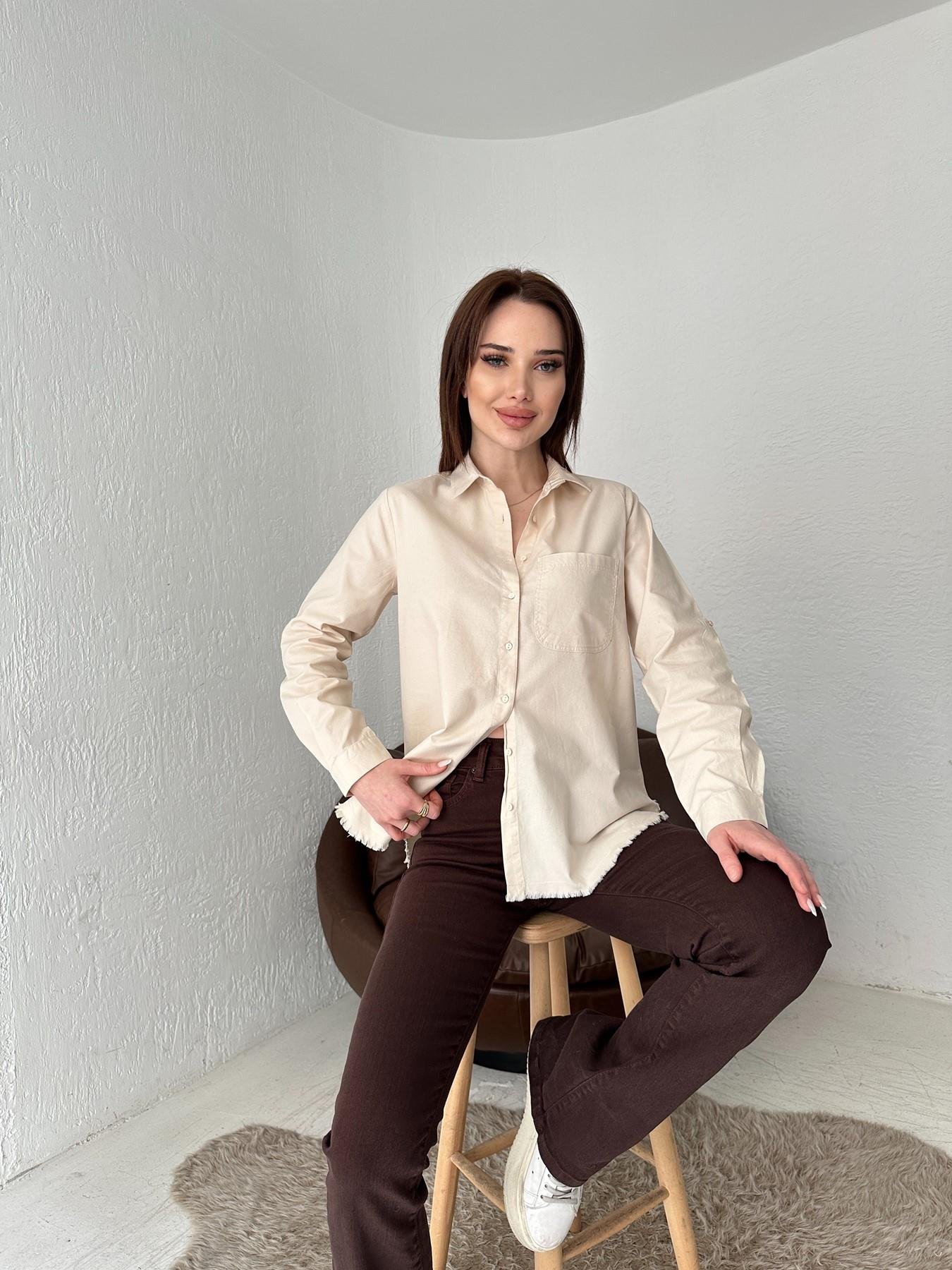 Eteği Püsküllü Gömlek BEJ