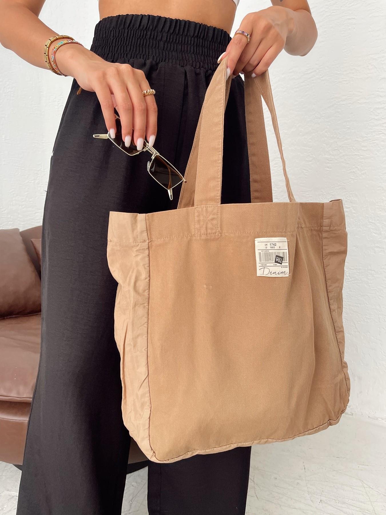 Etiket Detay Çanta VİZON